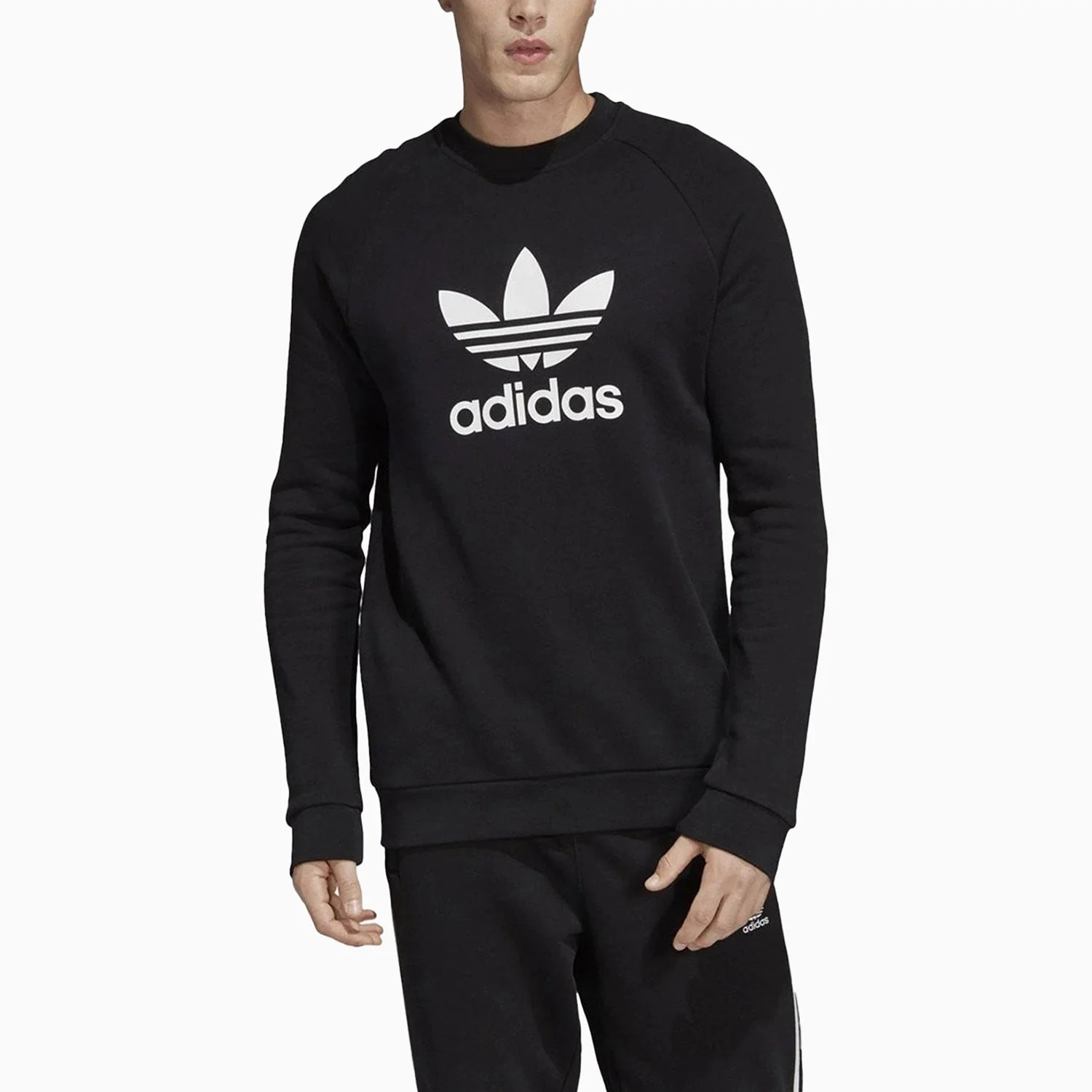 Men's Trefoil Warmup Crewneck Sweatshirt - Image 2