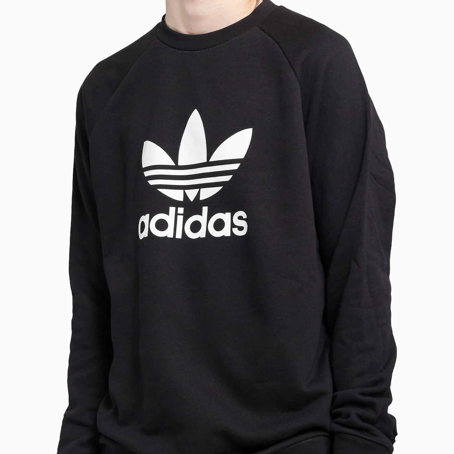 Men's Trefoil Warmup Crewneck Sweatshirt - Image 3