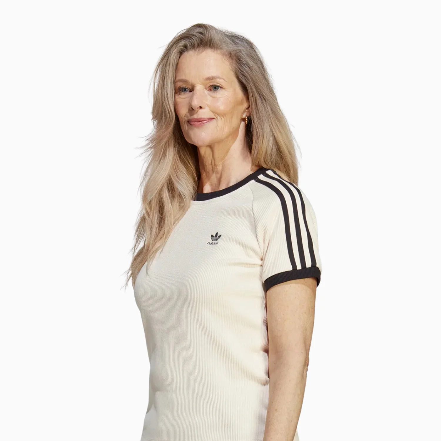 Women's 3-Stripes Slim T Shirt and  Terry Shorts Outfit - Image 4