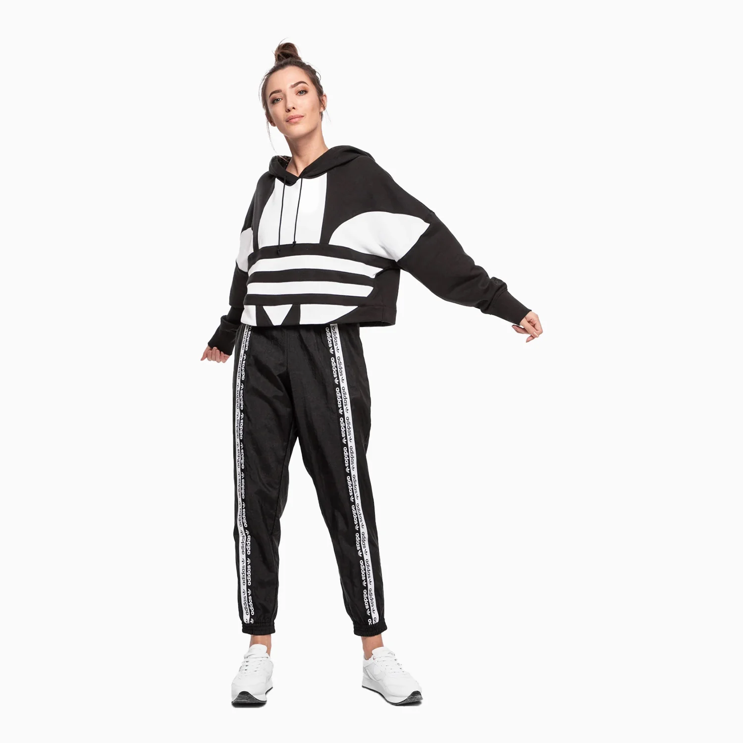 Women's Large Logo Cropped Hoodie - Image 3