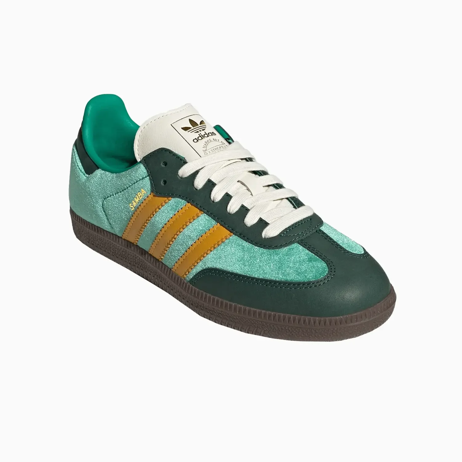 Women's Originals Samba OG "Green Preloved Yellow Velvet" - Image 4