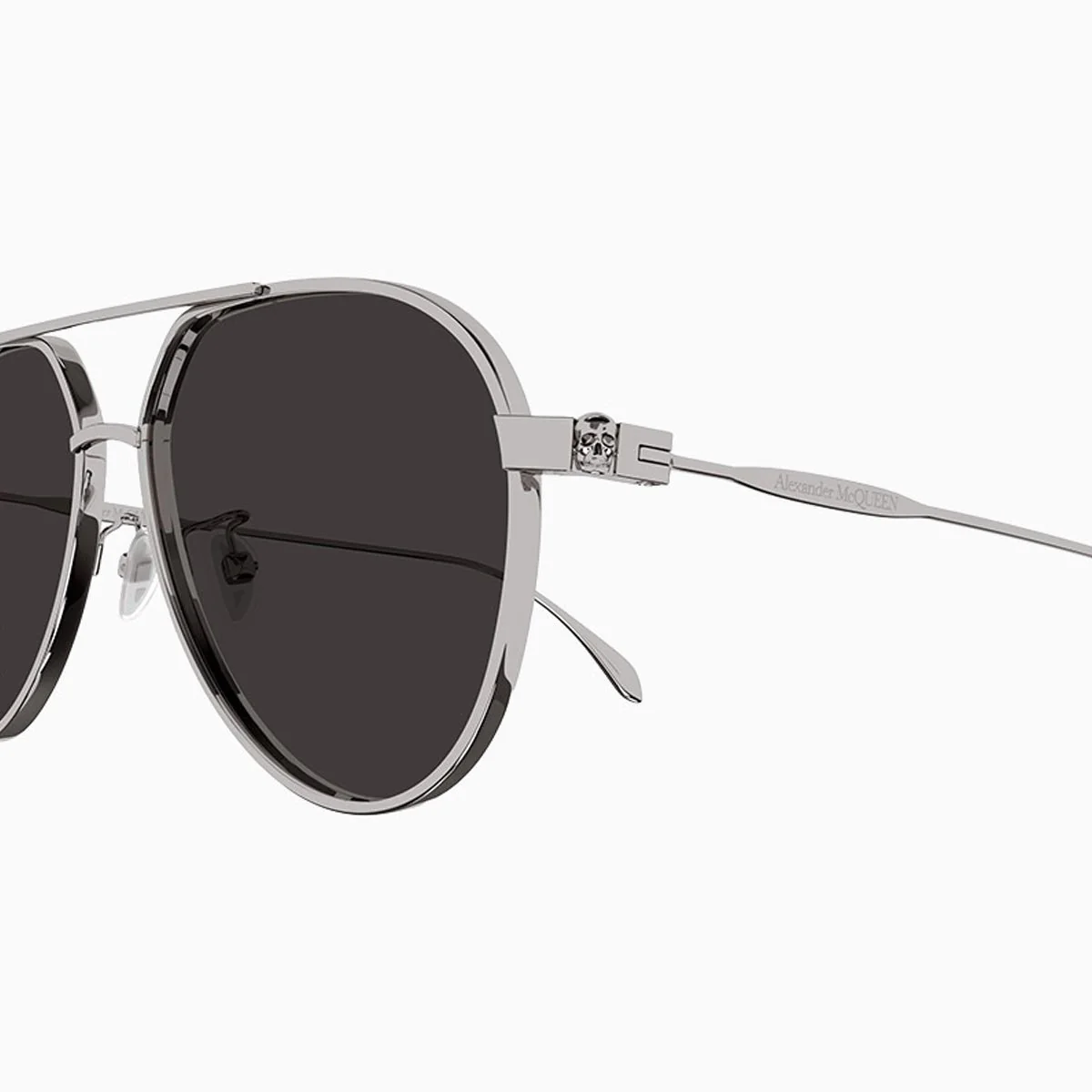 Alexander Mcqueen Ruthenium Grey Sunglasses - Image 5