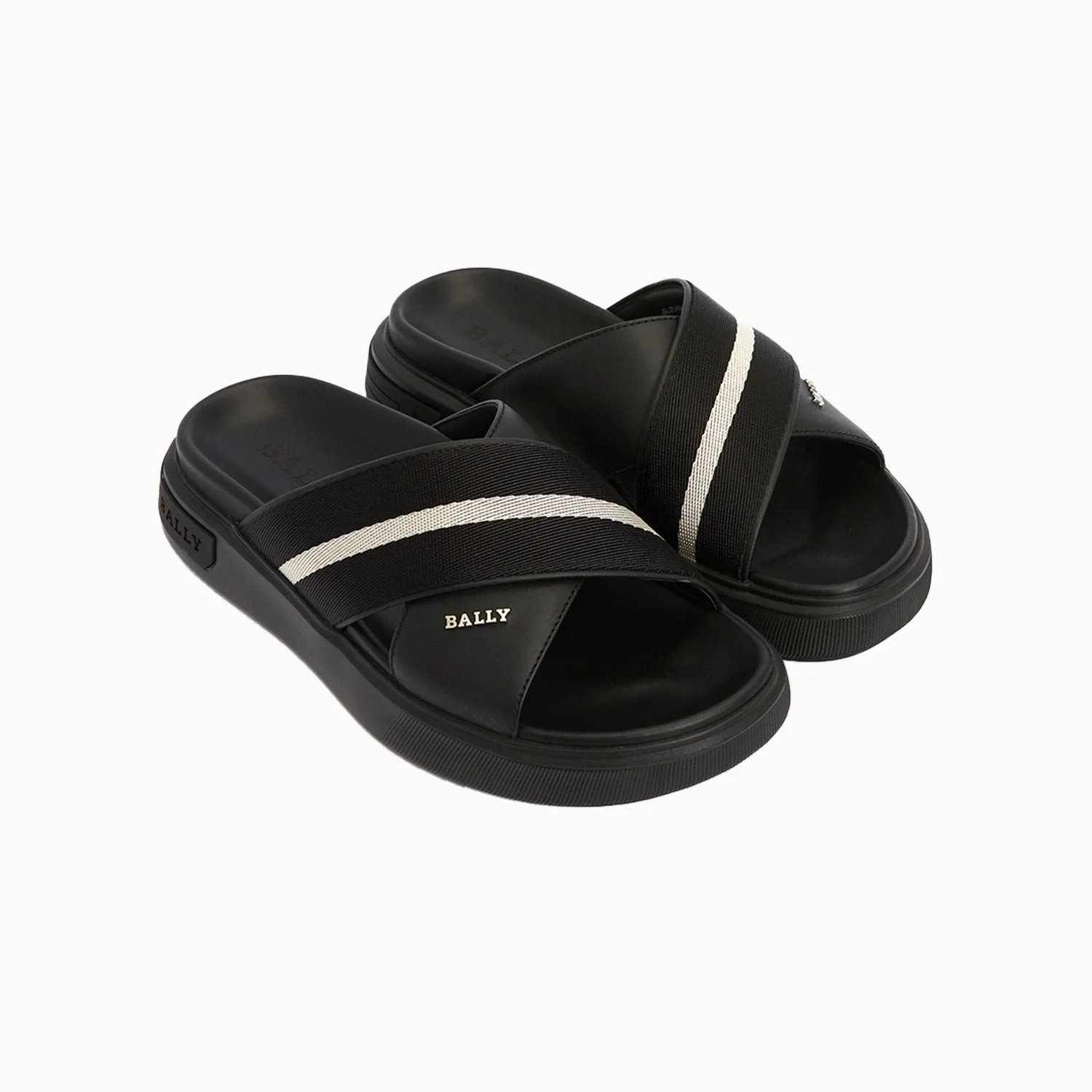 Men's LIFT SANDAL Leather In Black - Image 2