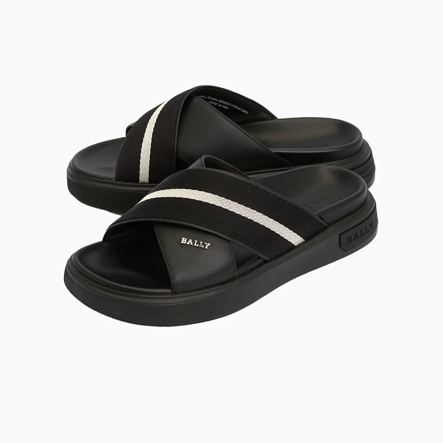 Men's LIFT SANDAL Leather In Black - Image 3