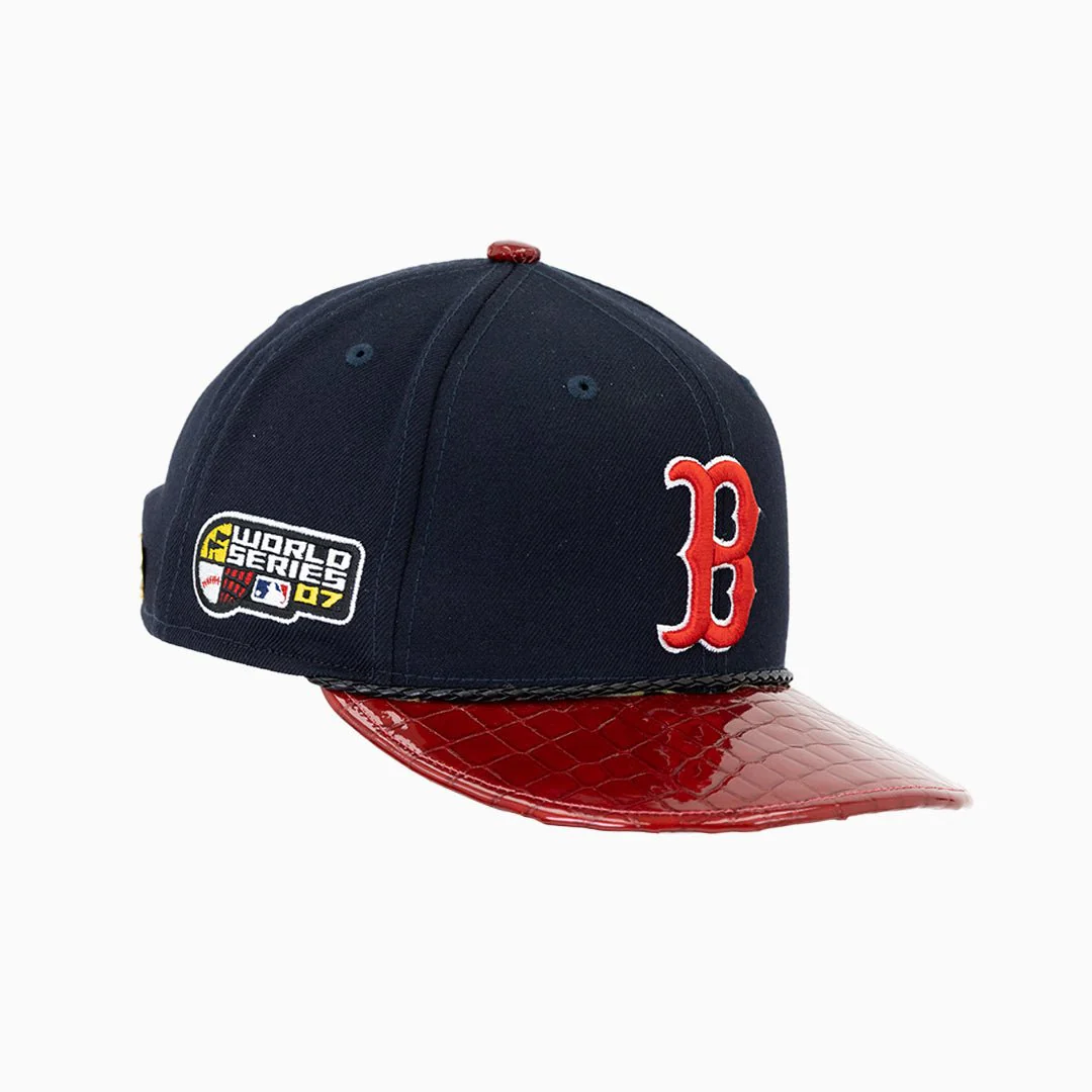 Breyer's Buck 50 Boston Red Sox MLB Hat With Leather Visor - Image 3