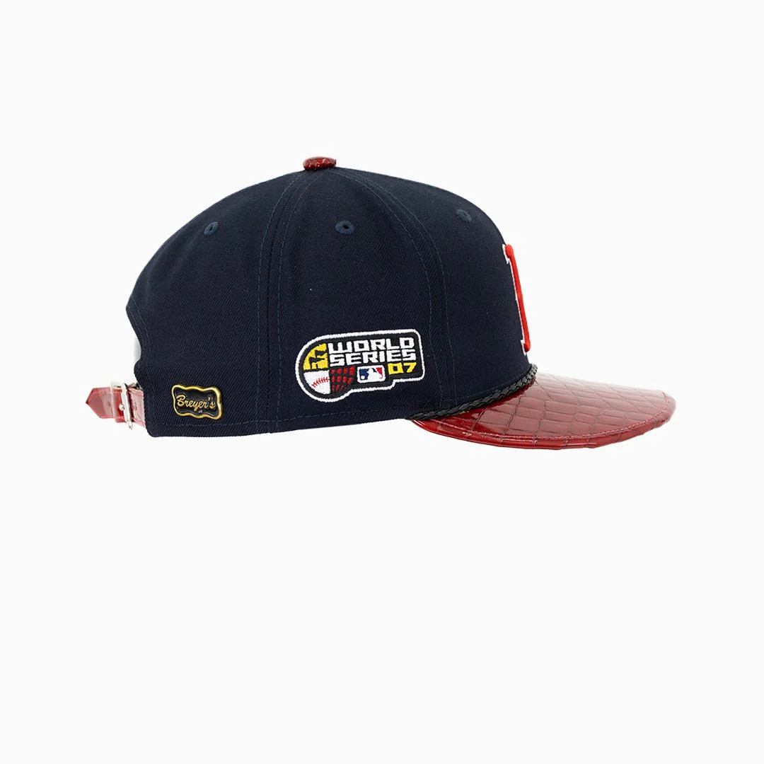 Breyer's Buck 50 Boston Red Sox MLB Hat With Leather Visor - Image 5