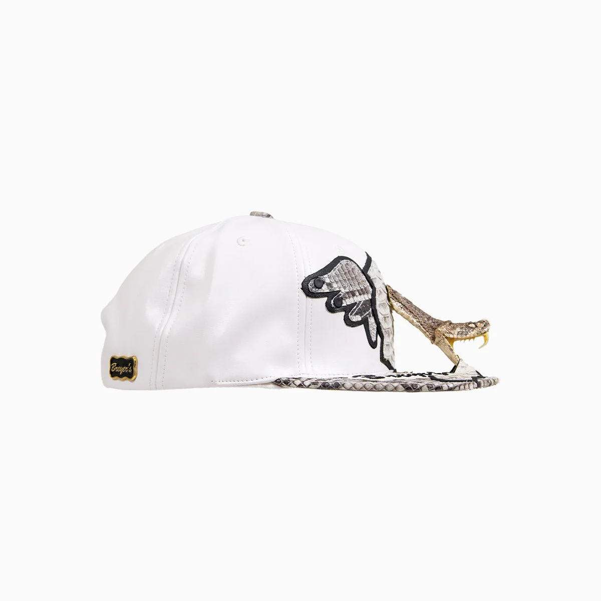 Breyer's Buck 50 Leather Hat with Faux Snake Skin Visor - Image 5