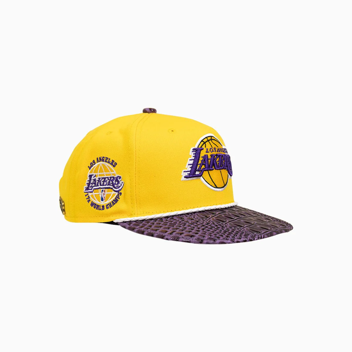 Breyer's Buck 50 Los Angeles Lakers Hat With Leather Visor - Image 3