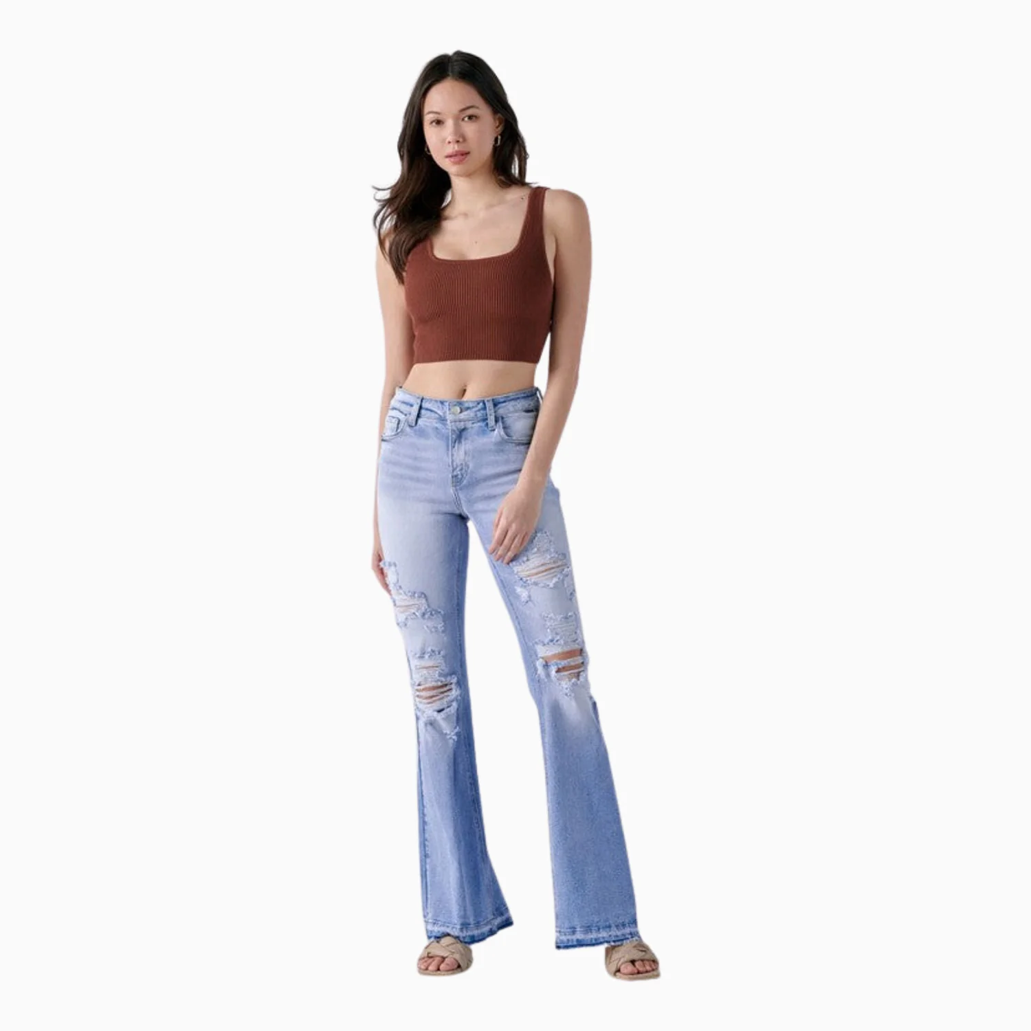 Women's Mid Rise Super Flare Denim Pant - Image 2