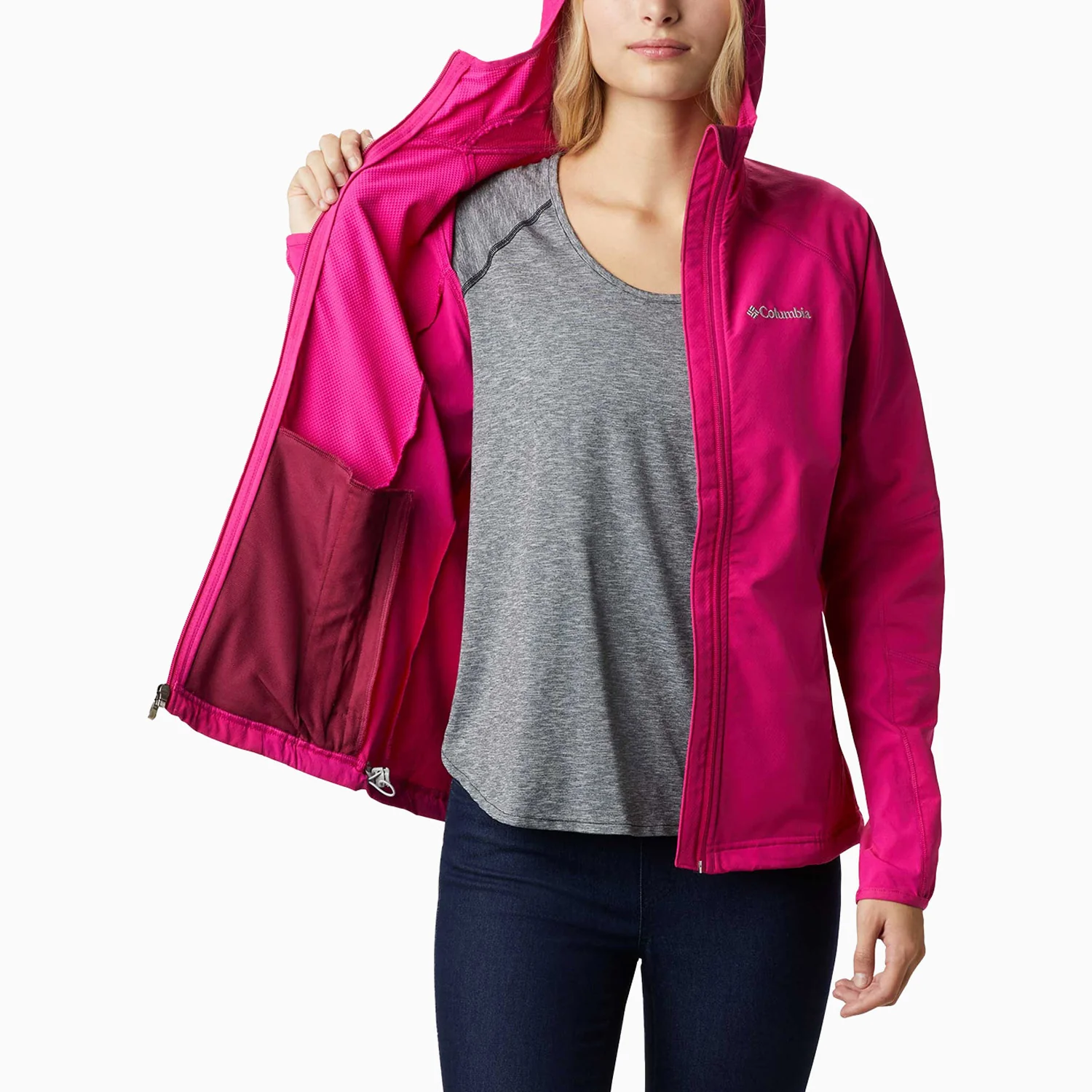 Women's Kruser Ridge Hooded Softshell Track Jacket - Image 2