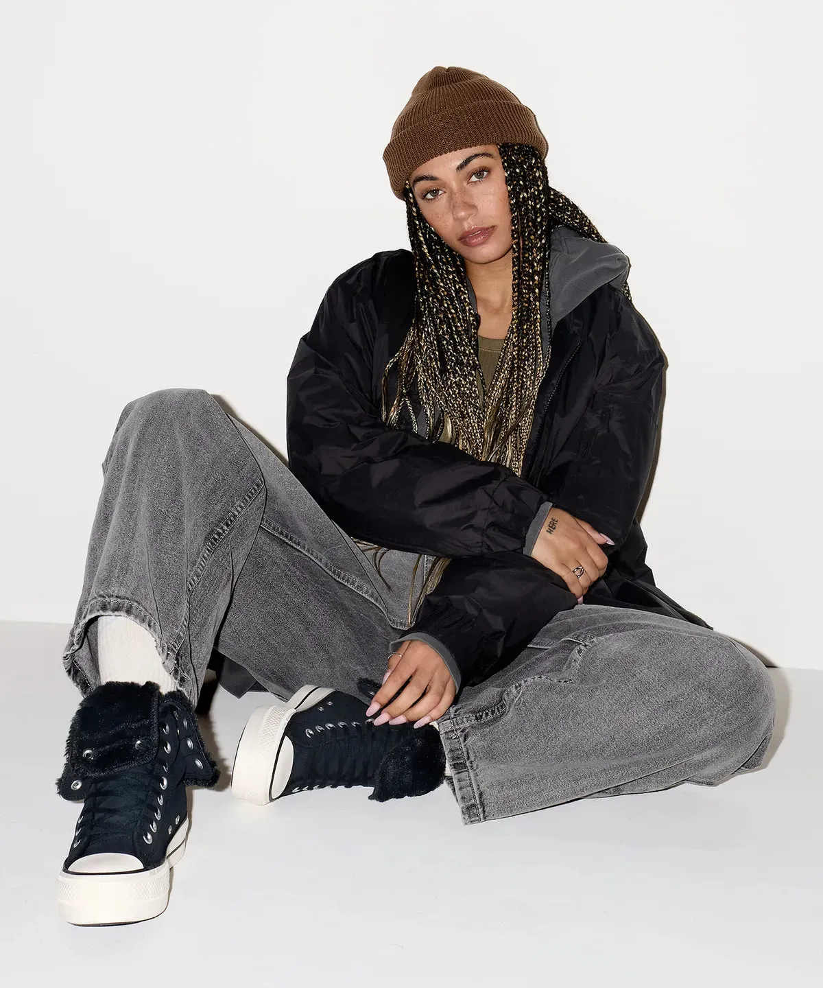Women's All Star Fold Over Lift X-Hi Faux Fur - Image 2