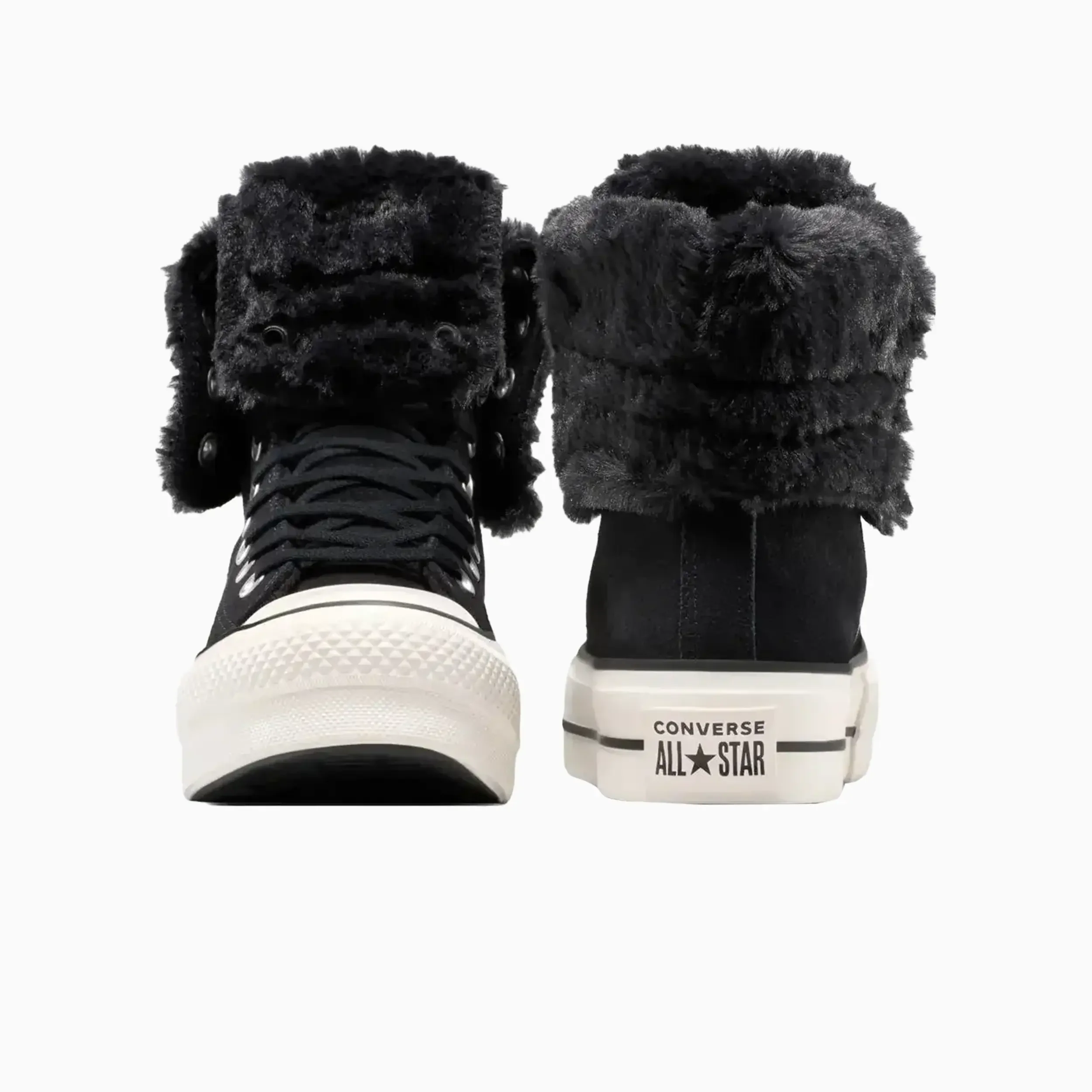 Women's All Star Fold Over Lift X-Hi Faux Fur - Image 4