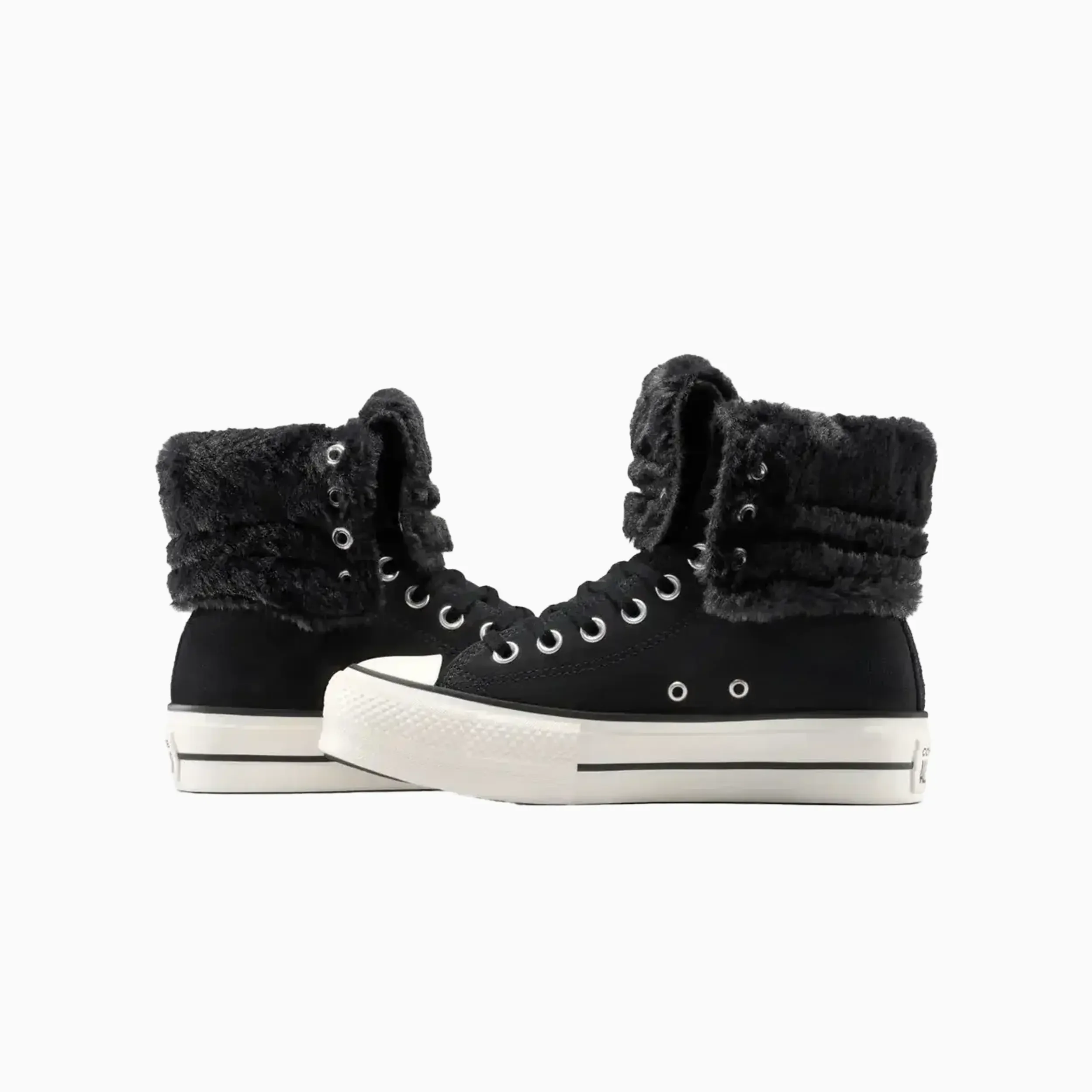 Women's All Star Fold Over Lift X-Hi Faux Fur - Image 5