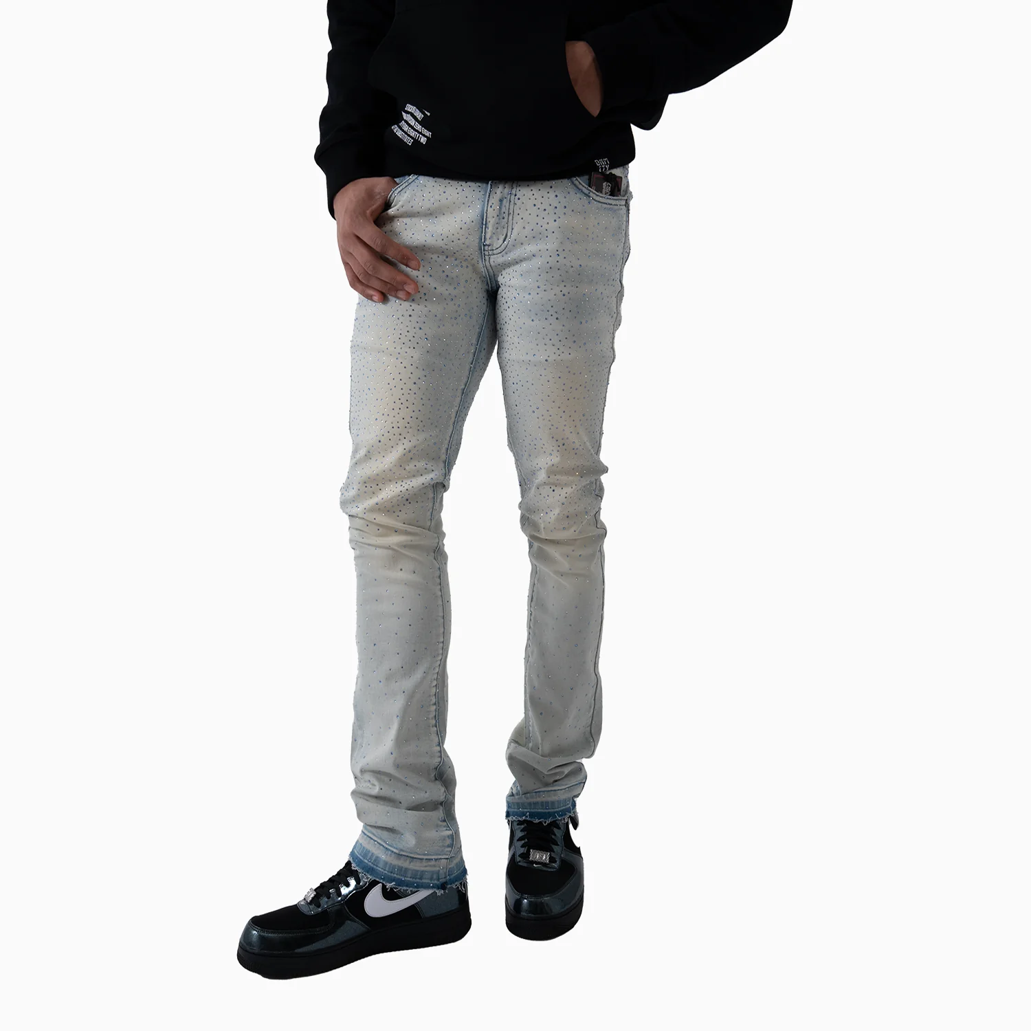 Men's Denim With Baby Blue Stone Pant - Image 6
