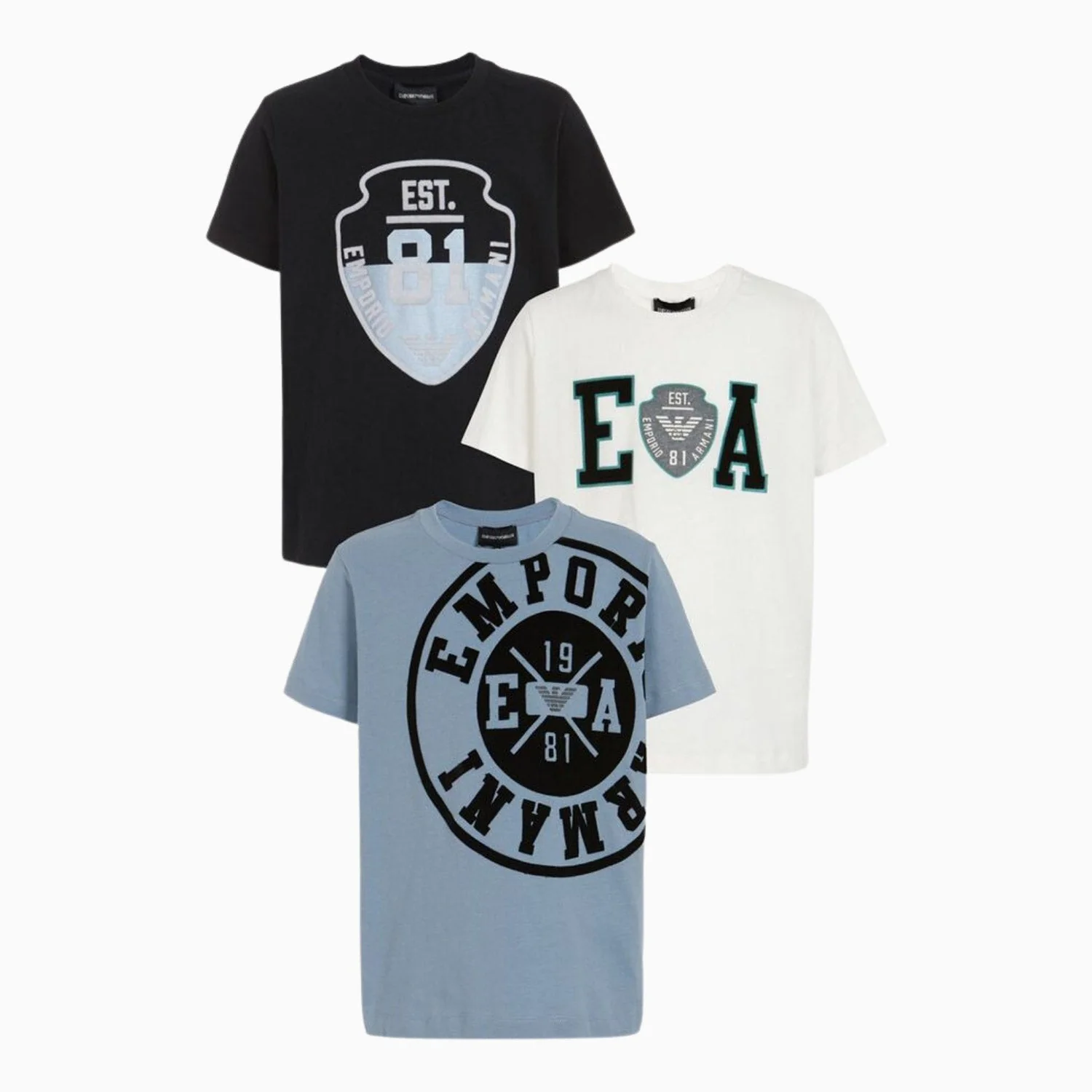 Kid's Three Pack Jersey Logo T Shirt - Image 3