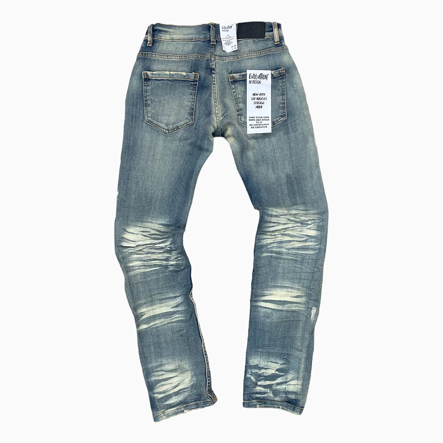 Kid's Washed Down Tuff Denim Silm Jeans Pant - Image 2