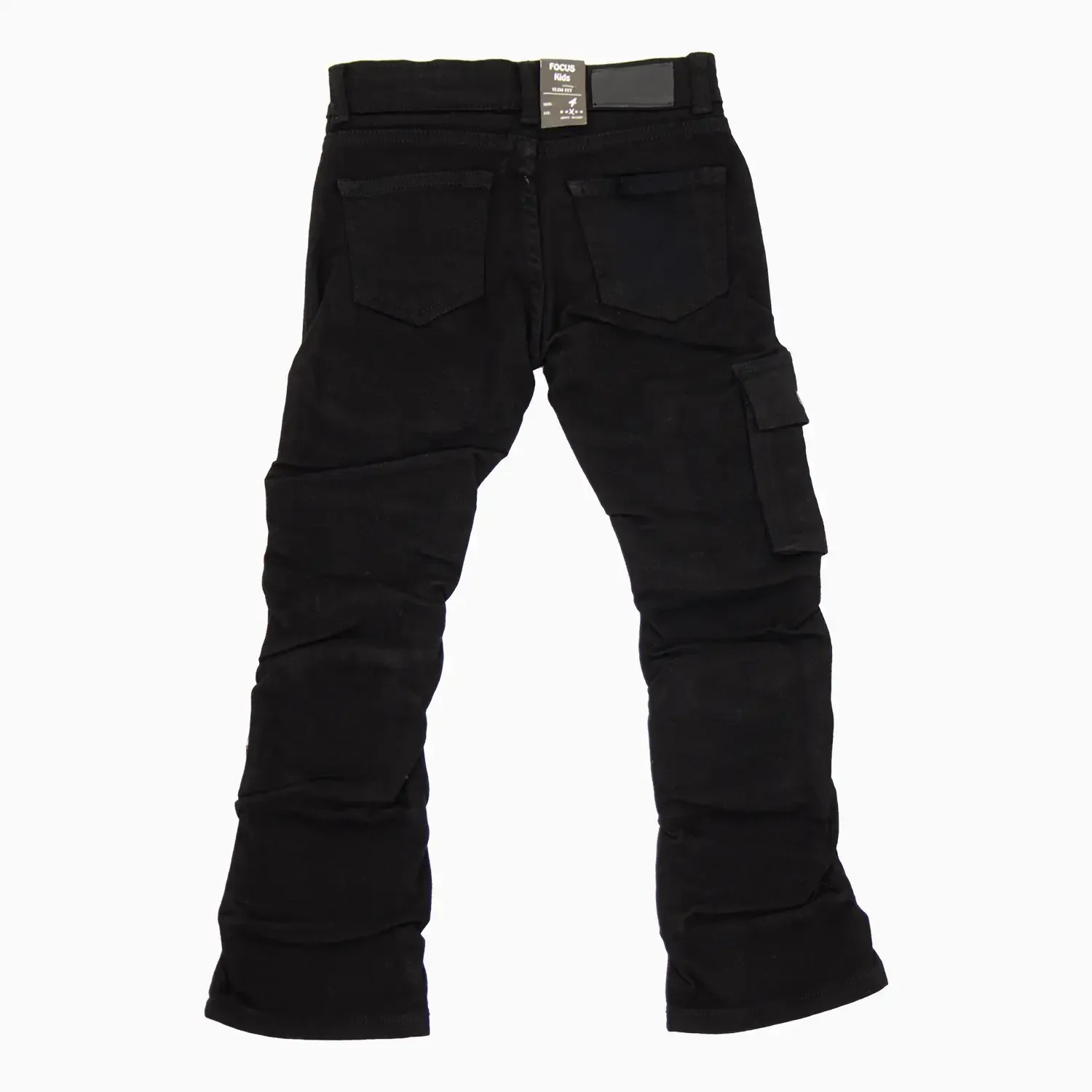 Kid's Cargo Distre Stacked Denim Pant - Image 2