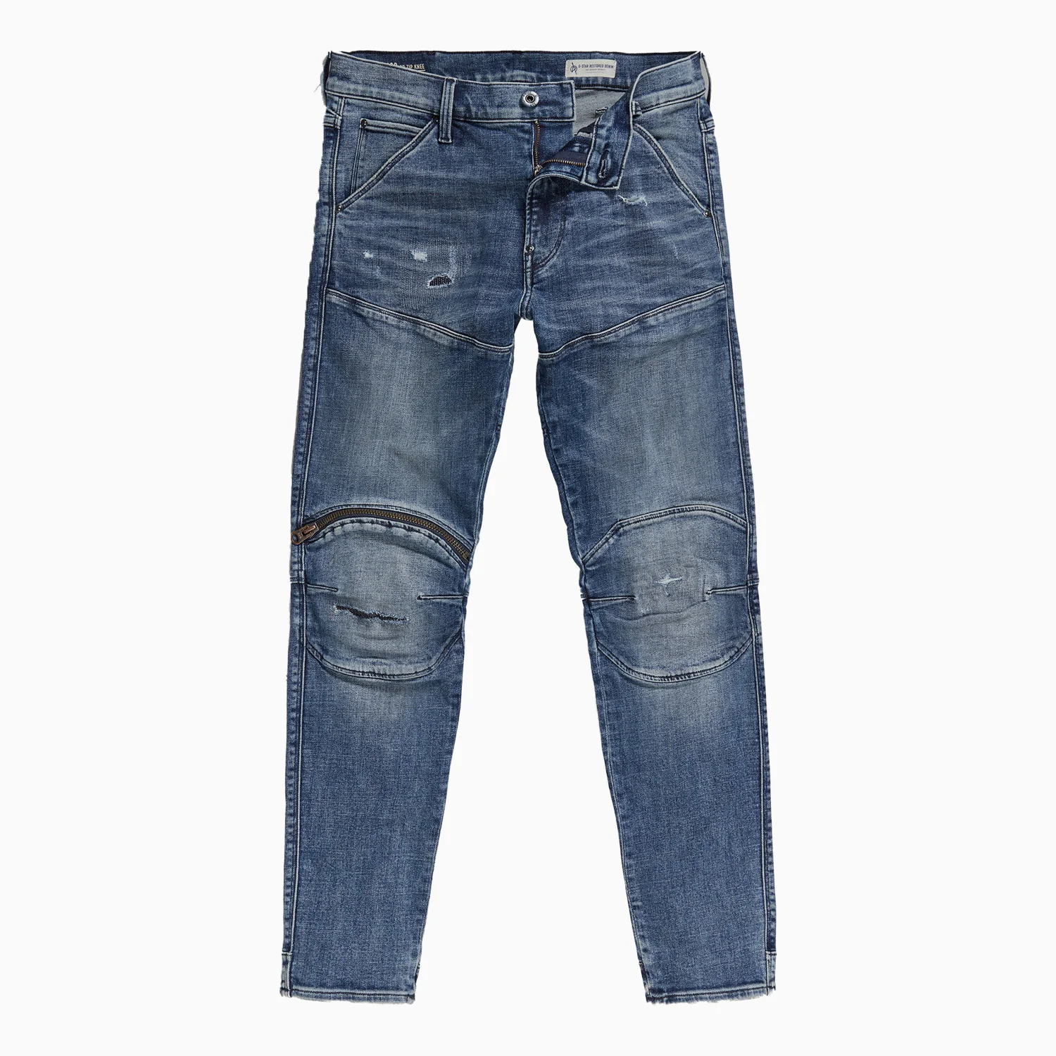 Men's 3D Zip Knee Skinny Denim Pant - Image 2