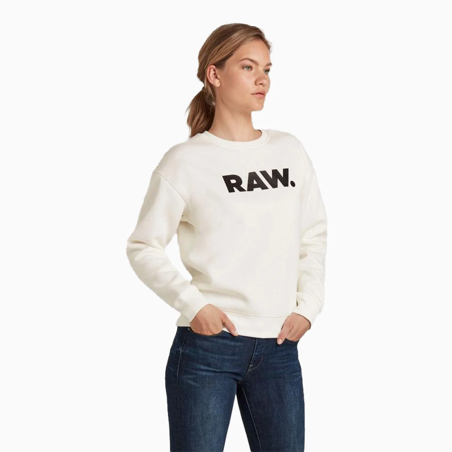 Women's Premium Core Raw Crew Neck Sweatshirt - Image 4