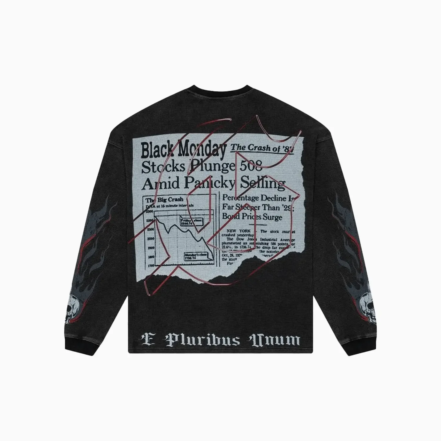 Men's Black Monday Thermal Sweatshirt - Image 2
