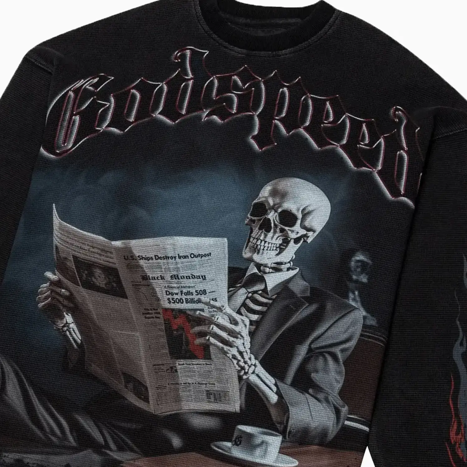 Men's Black Monday Thermal Sweatshirt - Image 3