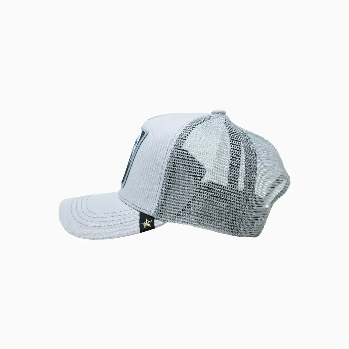 Full Moon Wolf Light Gray Trucker Hat - Image 3