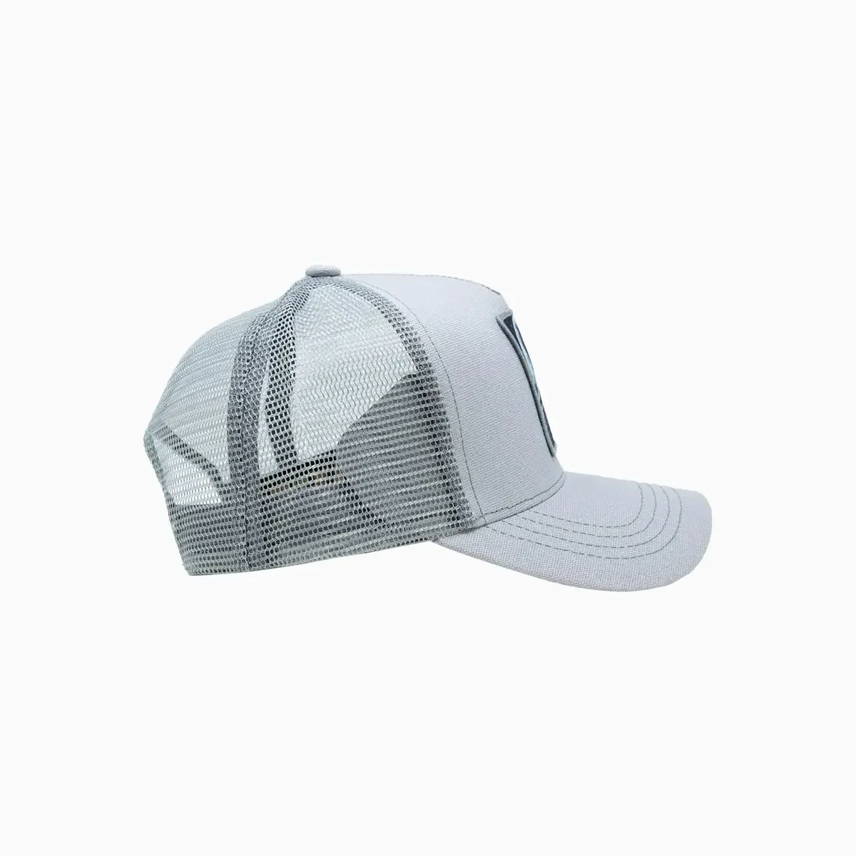 Full Moon Wolf Light Gray Trucker Hat - Image 5