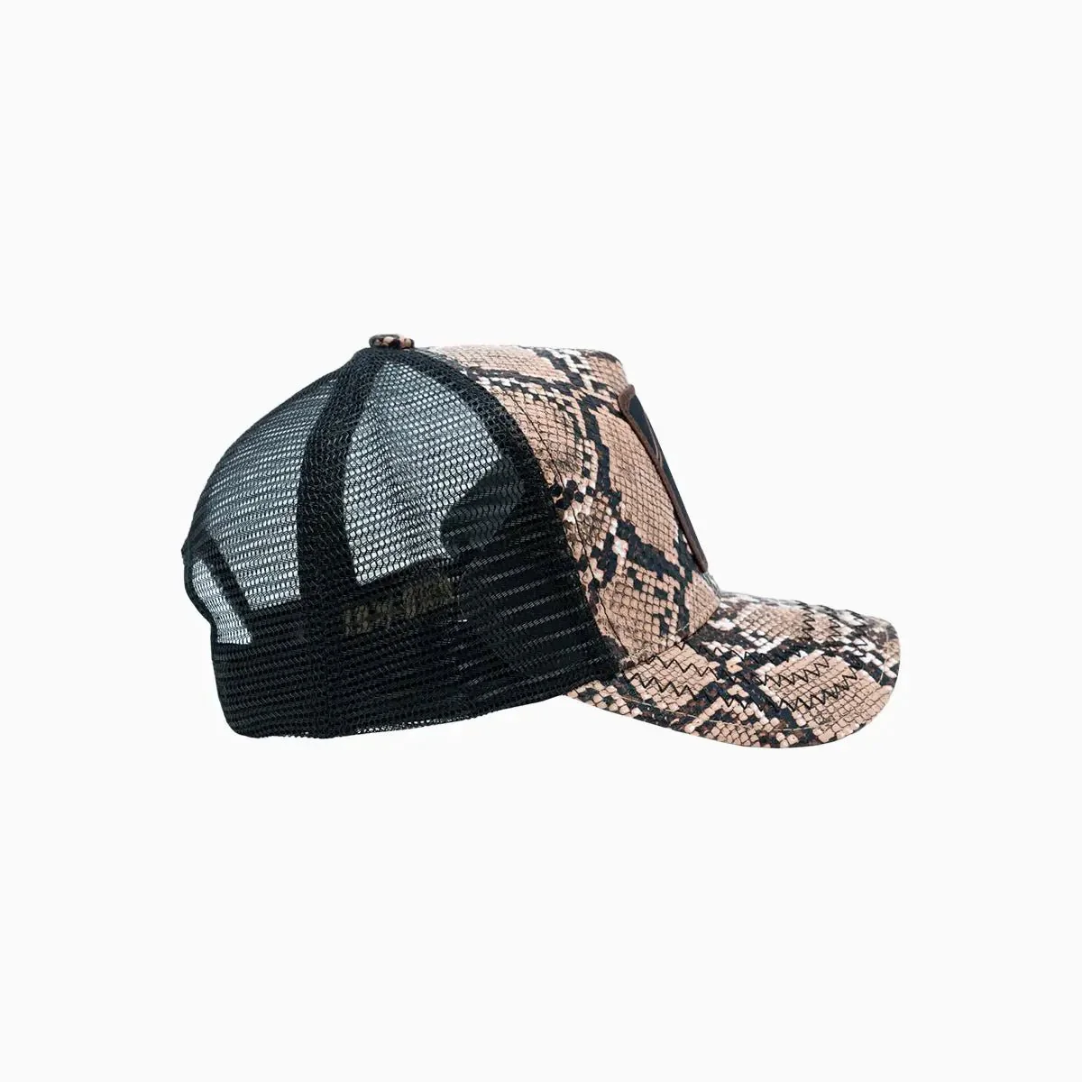 Goat Brown Leather Trucker Hat - Image 5