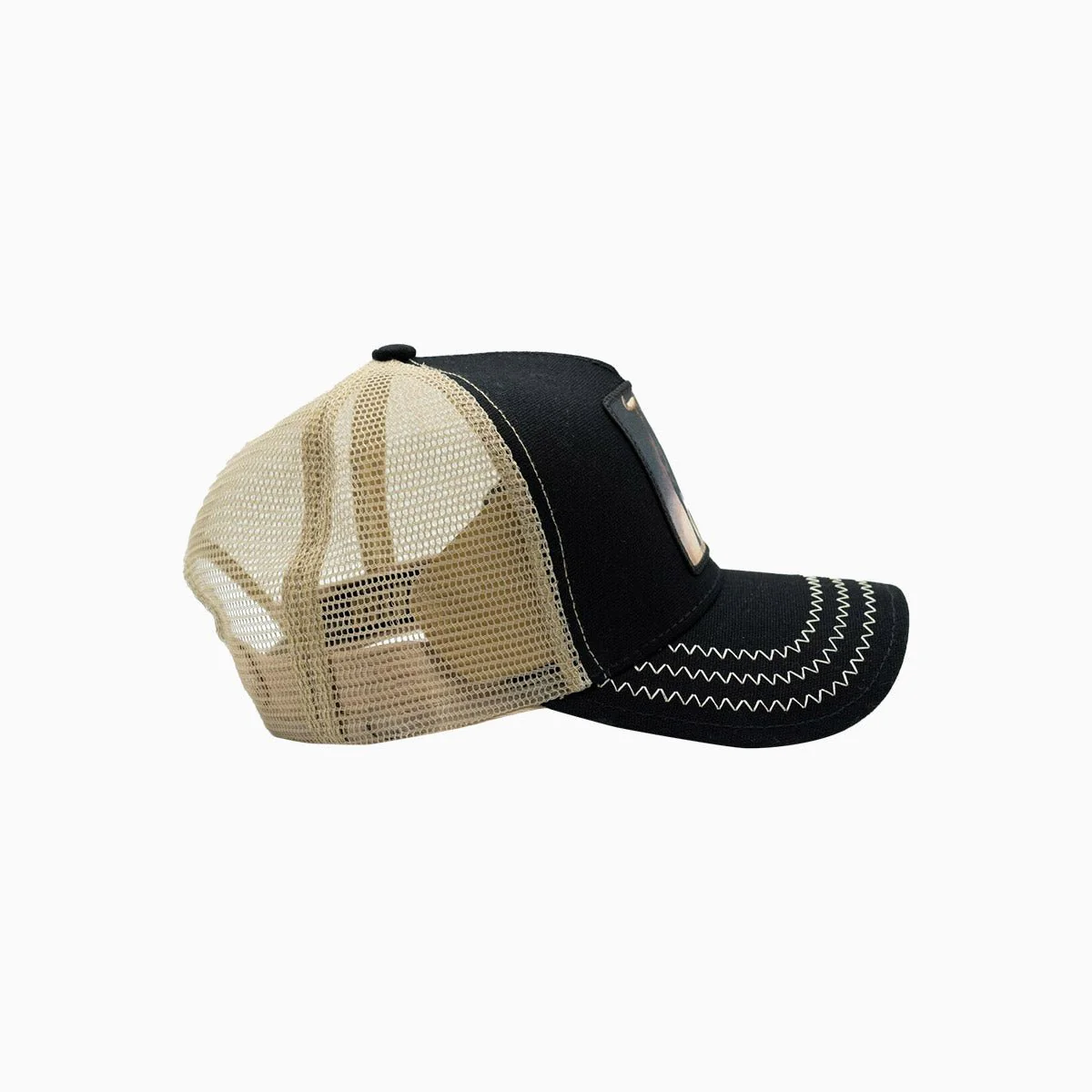 The Bull Black Beige Trucker Hat - Image 3