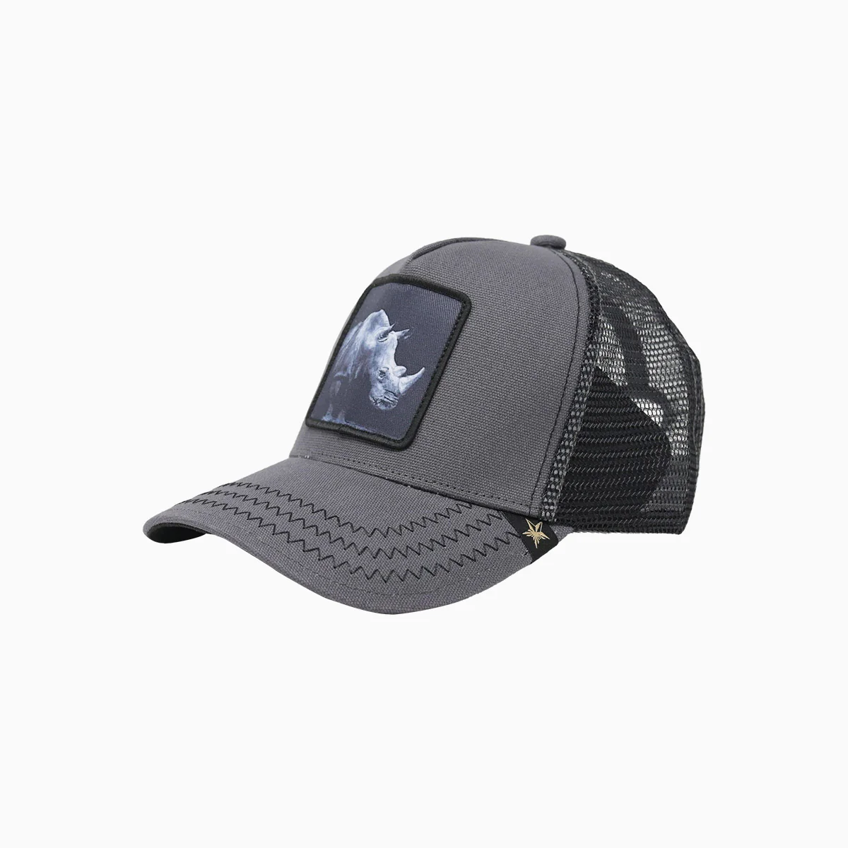 The Charcoal Rhinoceros Animal Trucker Hat - Image 2