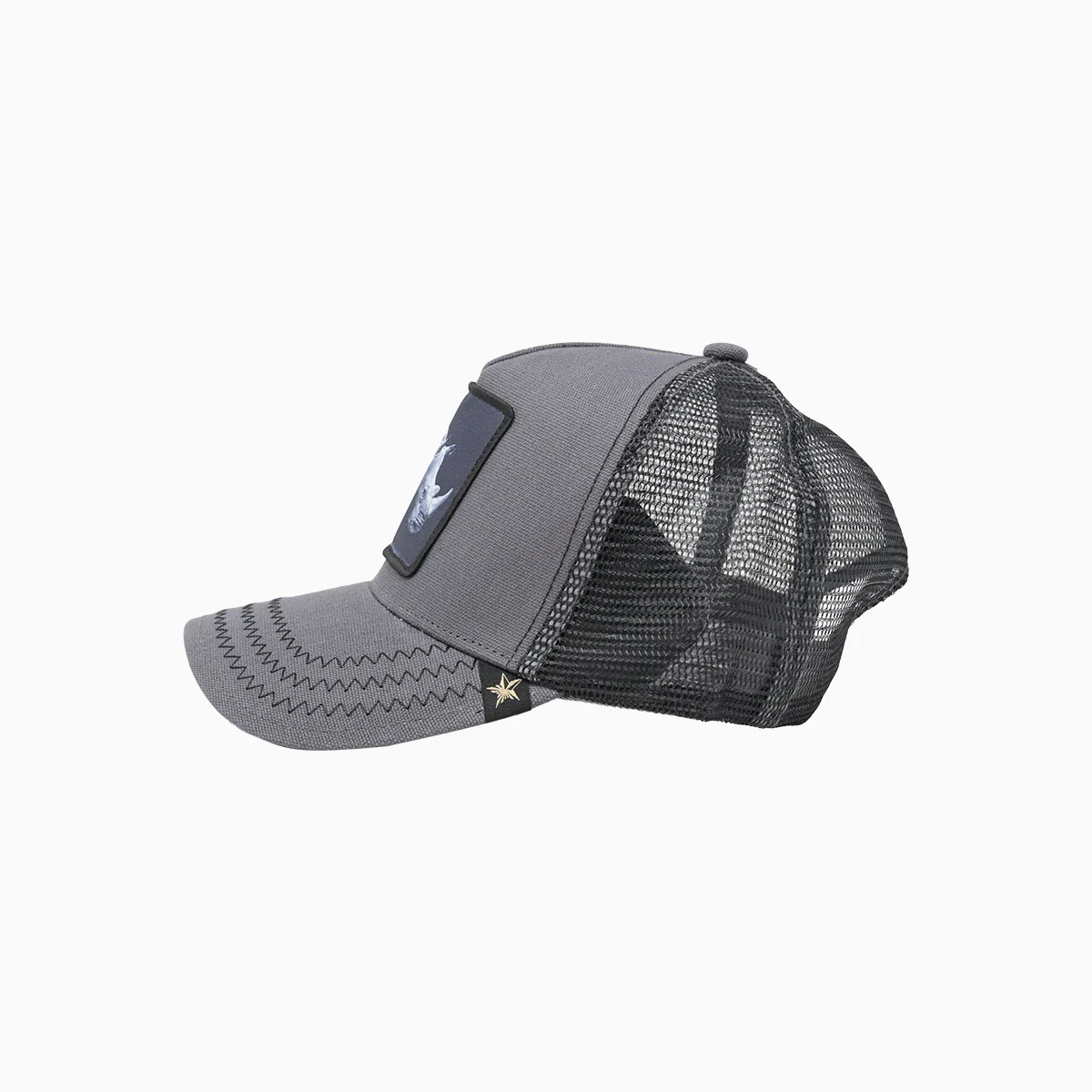 The Charcoal Rhinoceros Animal Trucker Hat - Image 3