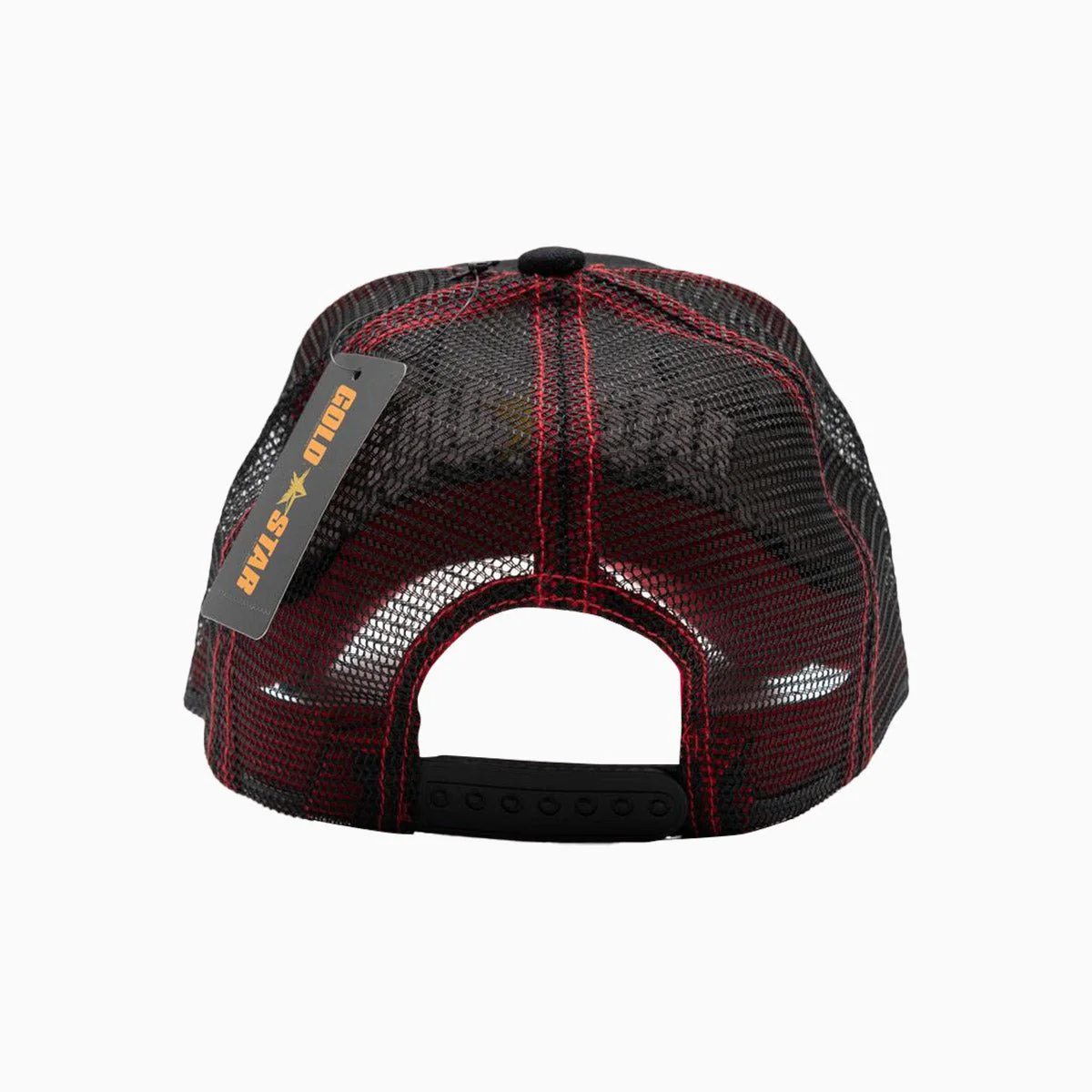 The Rooster Black Red Trucker Hat - Image 3