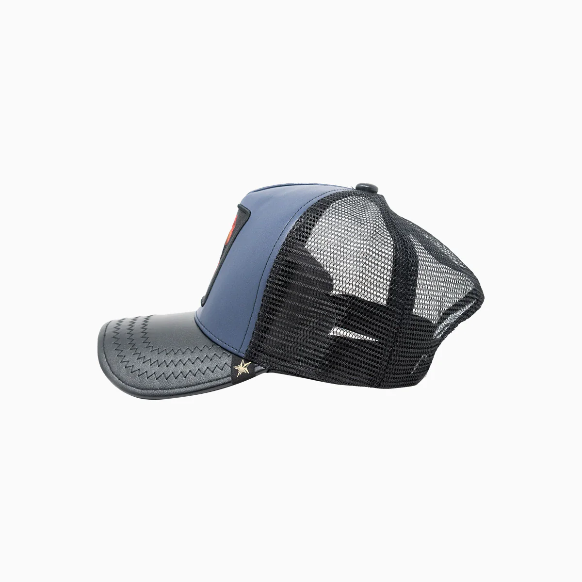 The Rooster Leather Trucker Hat - Image 4