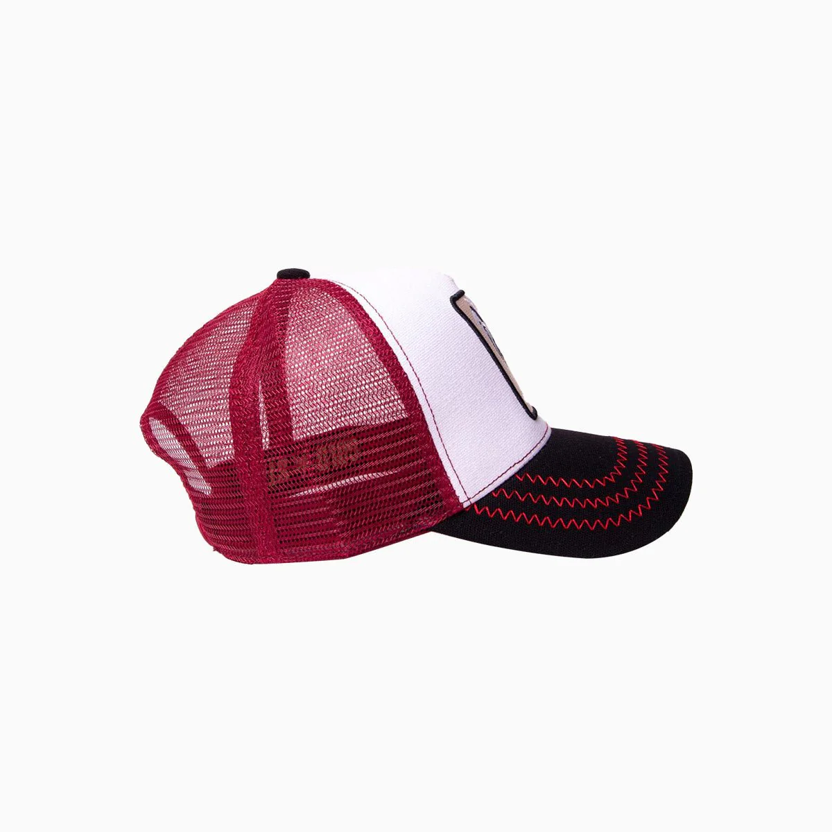 The Rooster White Burgundy Trucker Hat - Image 3