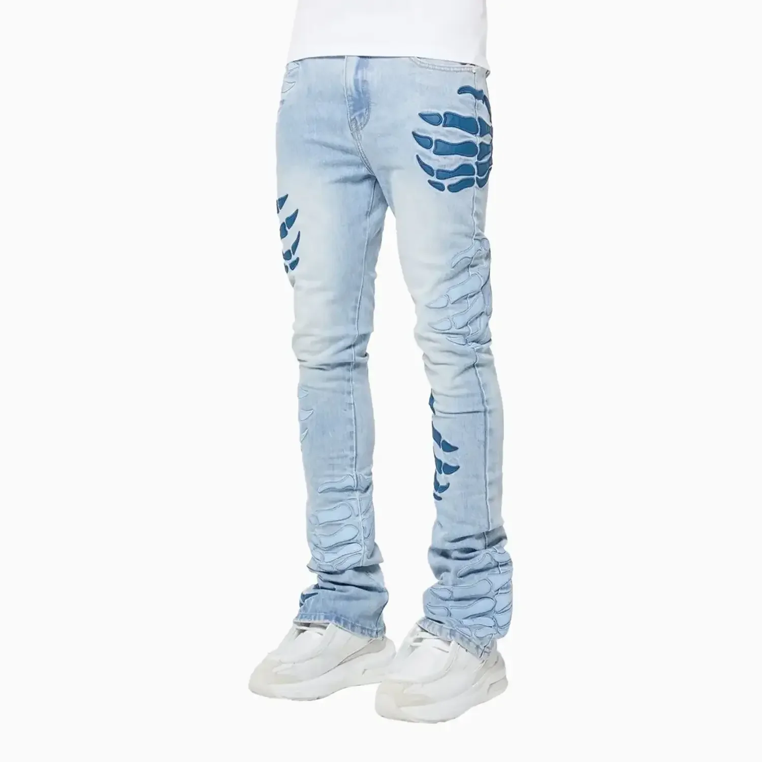 Men's Aqua Blue Hell Dragger Denim Pant - Image 4