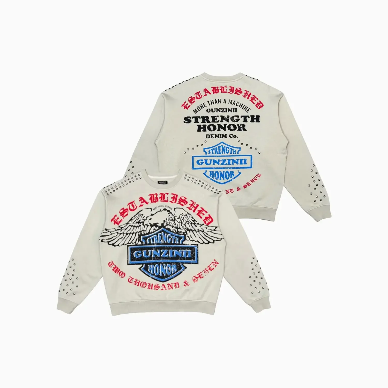 Men's Strength Honor Crew Neck Sweat Shirt - Image 4
