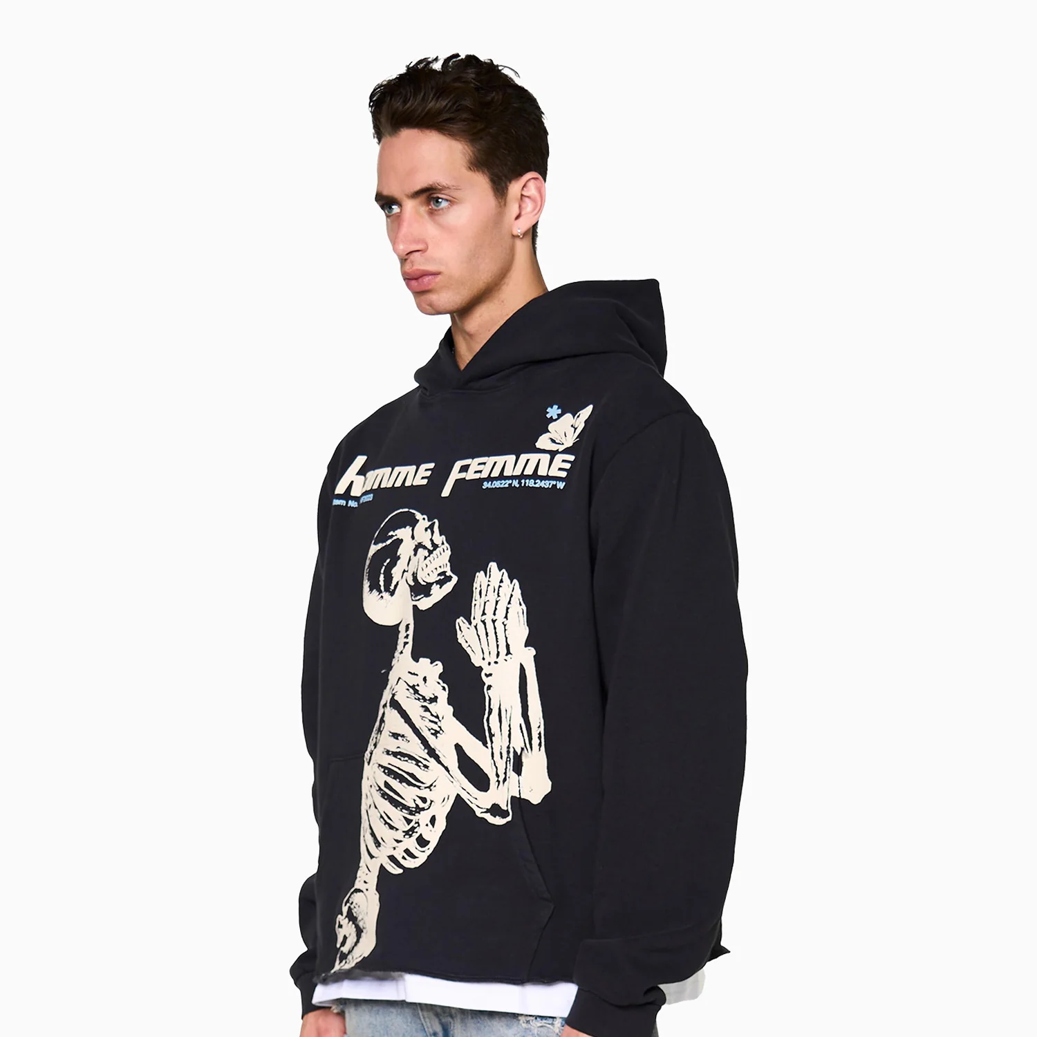 Men's Skeleton Pull Over Hoodie - Image 3
