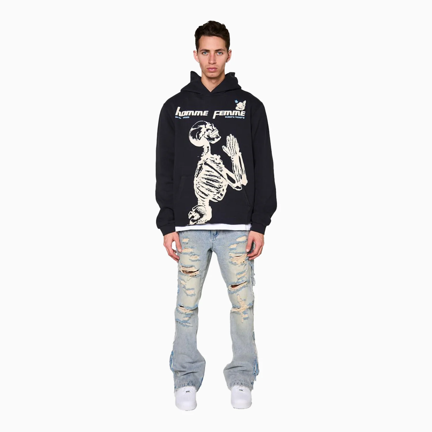 Men's Skeleton Pull Over Hoodie - Image 4
