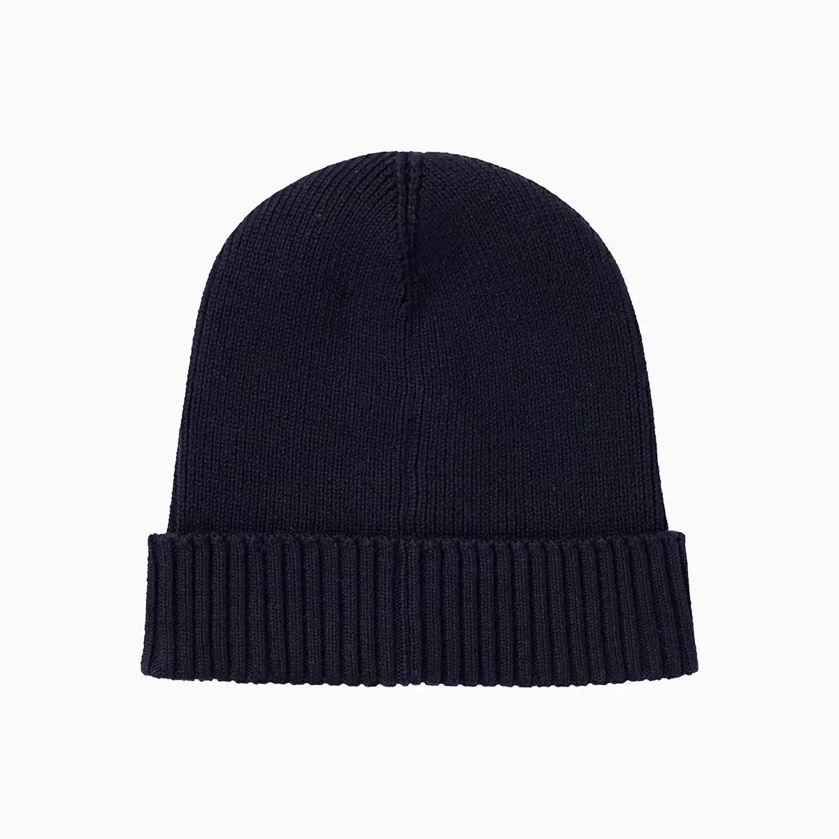 Logo Detail Beanie Hat in Cotton and Virgin Wool - Image 2