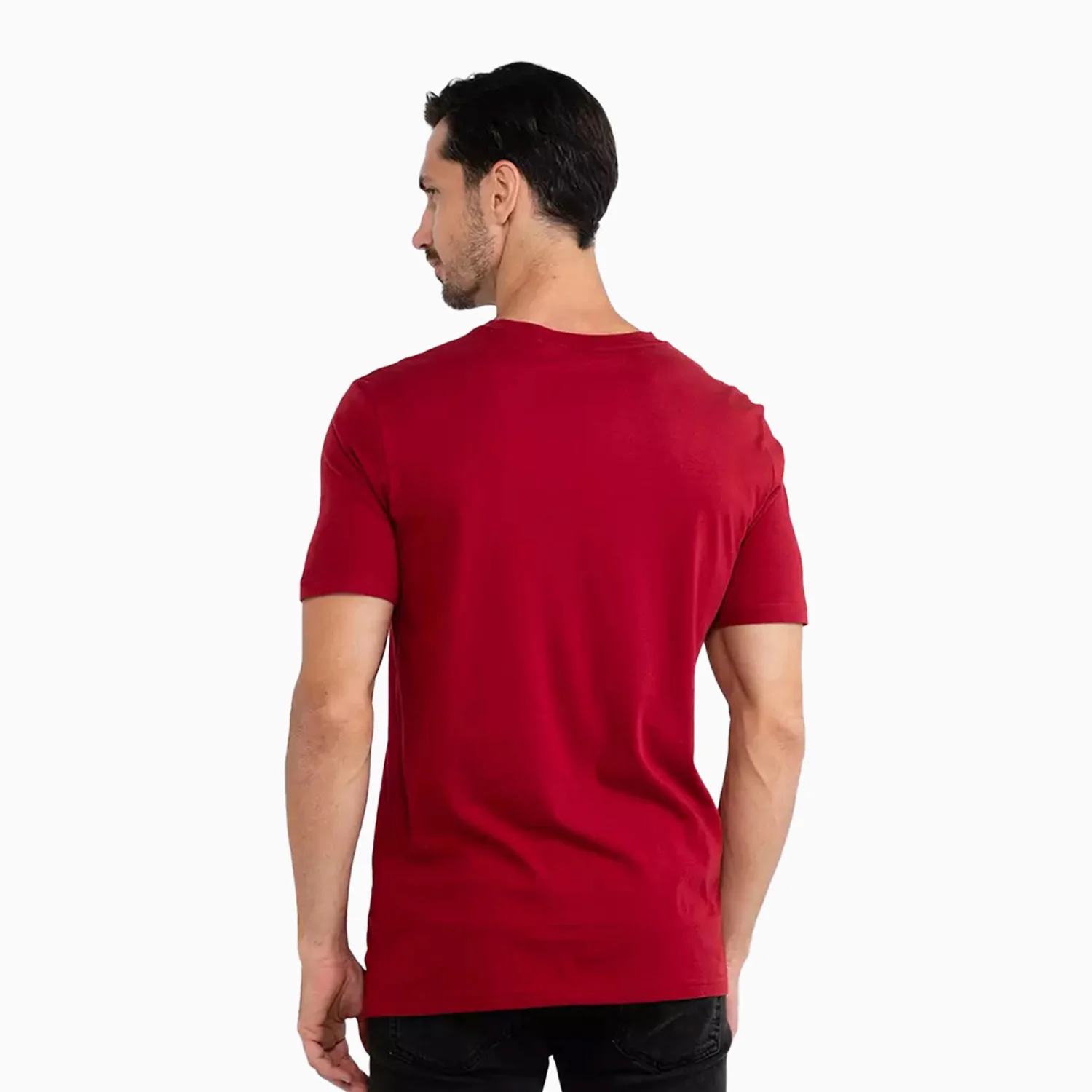 Men's Cotton Jersey T Shirt With Rubber Print Logo - Image 2