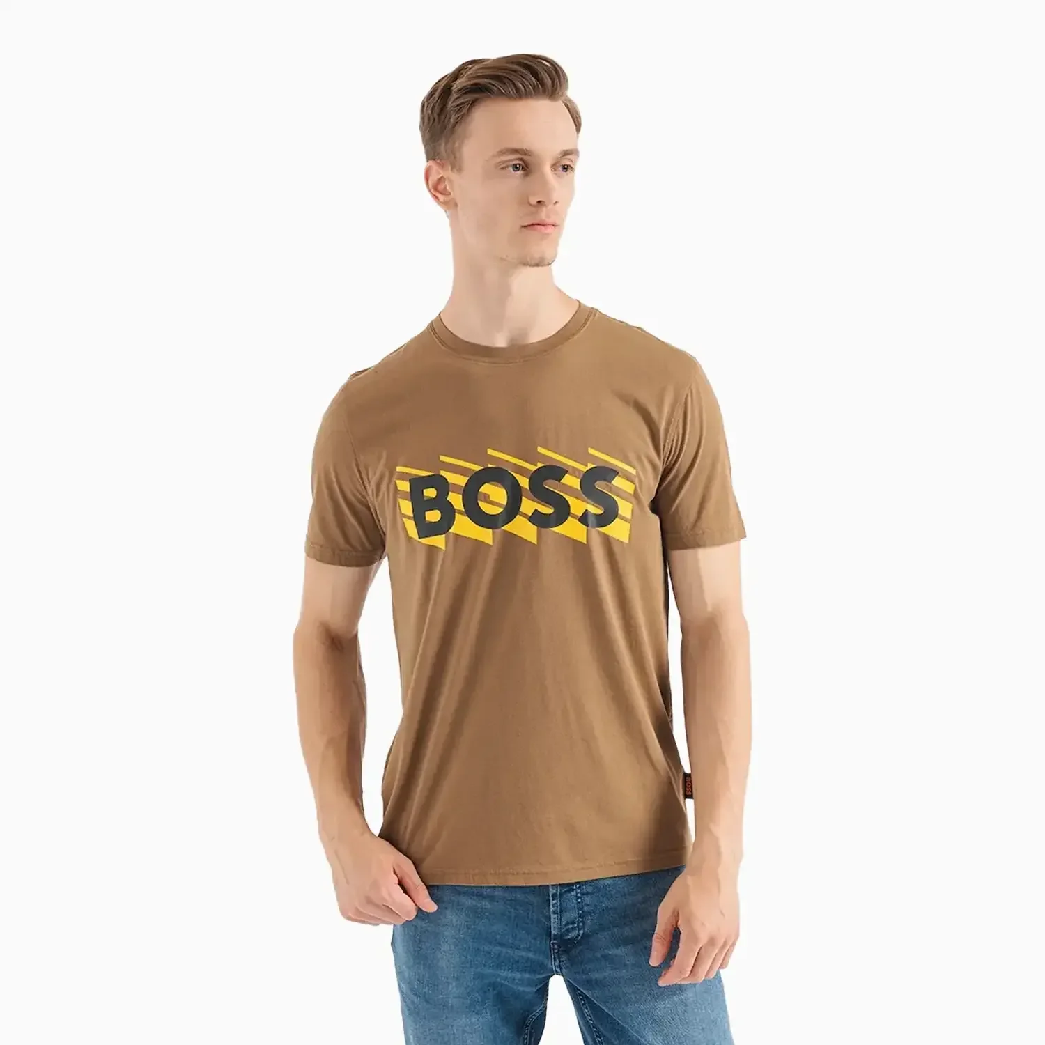 Men's Cotton Jersey T-Shirt  With Rubber Print Logo - Image 5