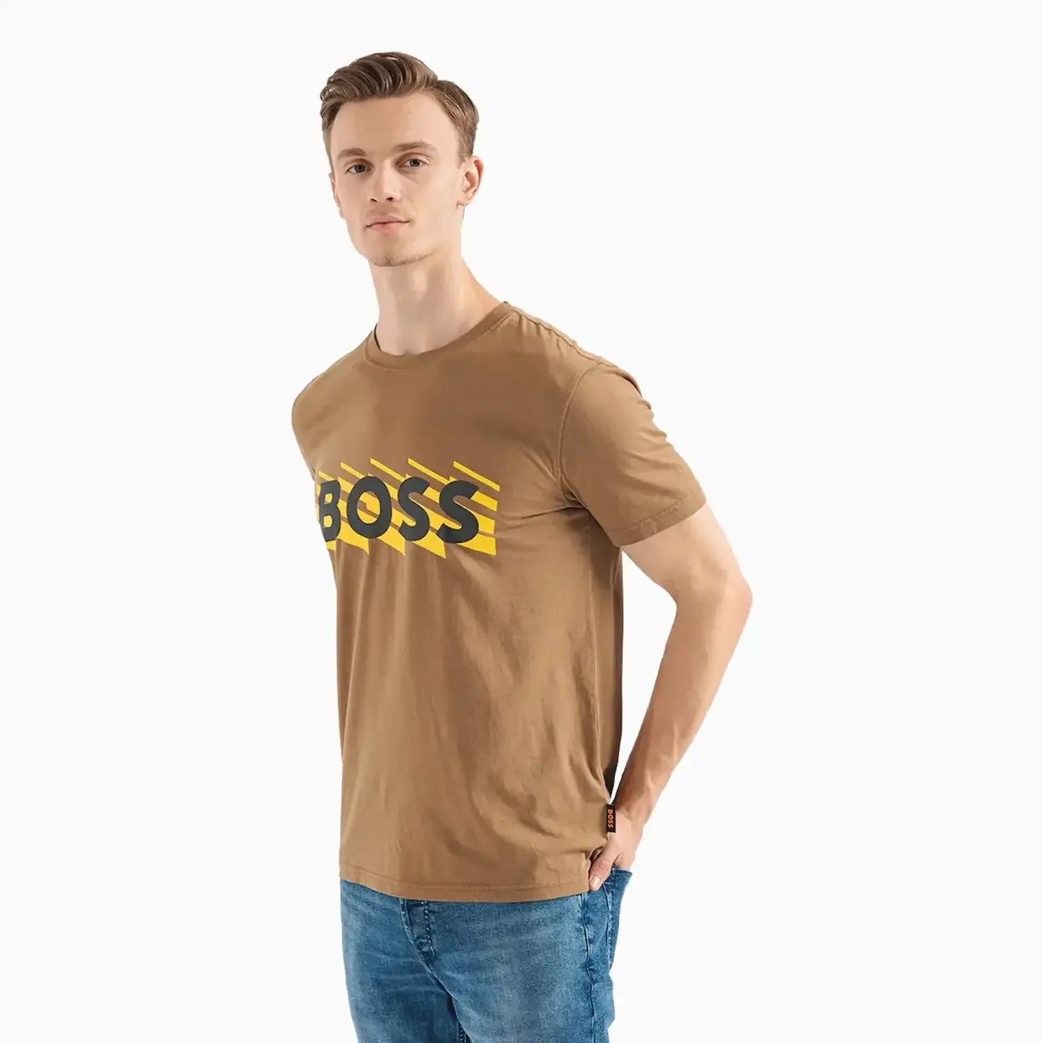 Men's Cotton Jersey T-Shirt  With Rubber Print Logo - Image 6
