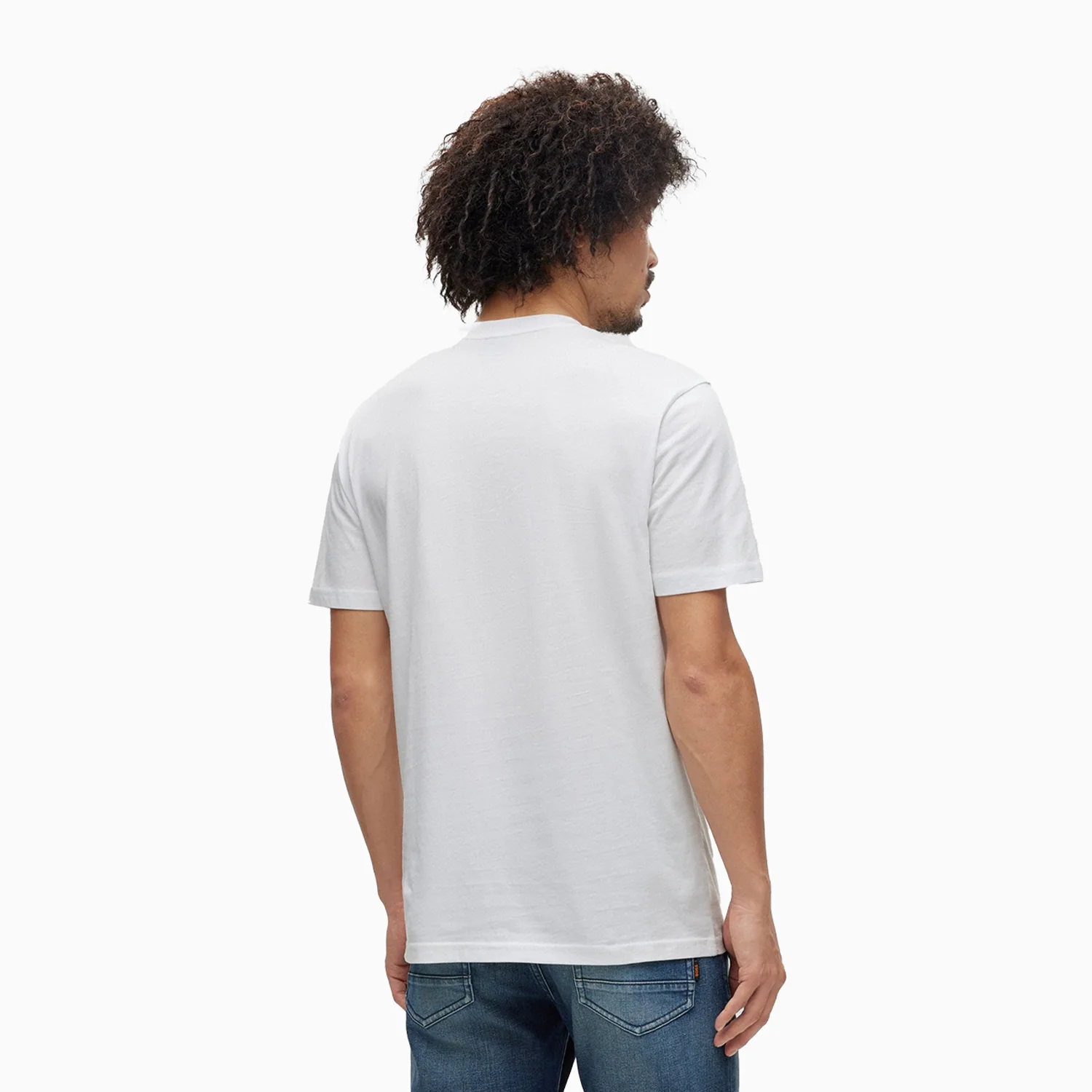 Men's Cotton Jersey With Rubber Print Logo T Shirt - Image 2