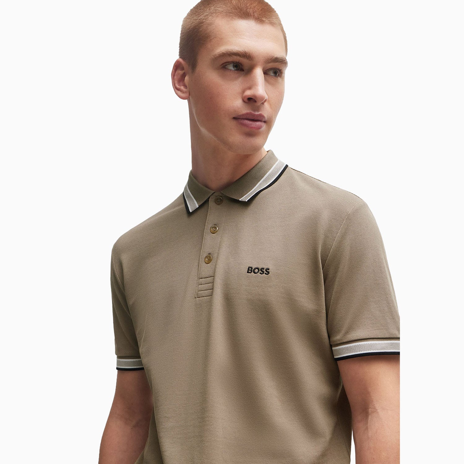 Men's Cotton-Pique Polo Shirt With Contrast Logo - Image 4