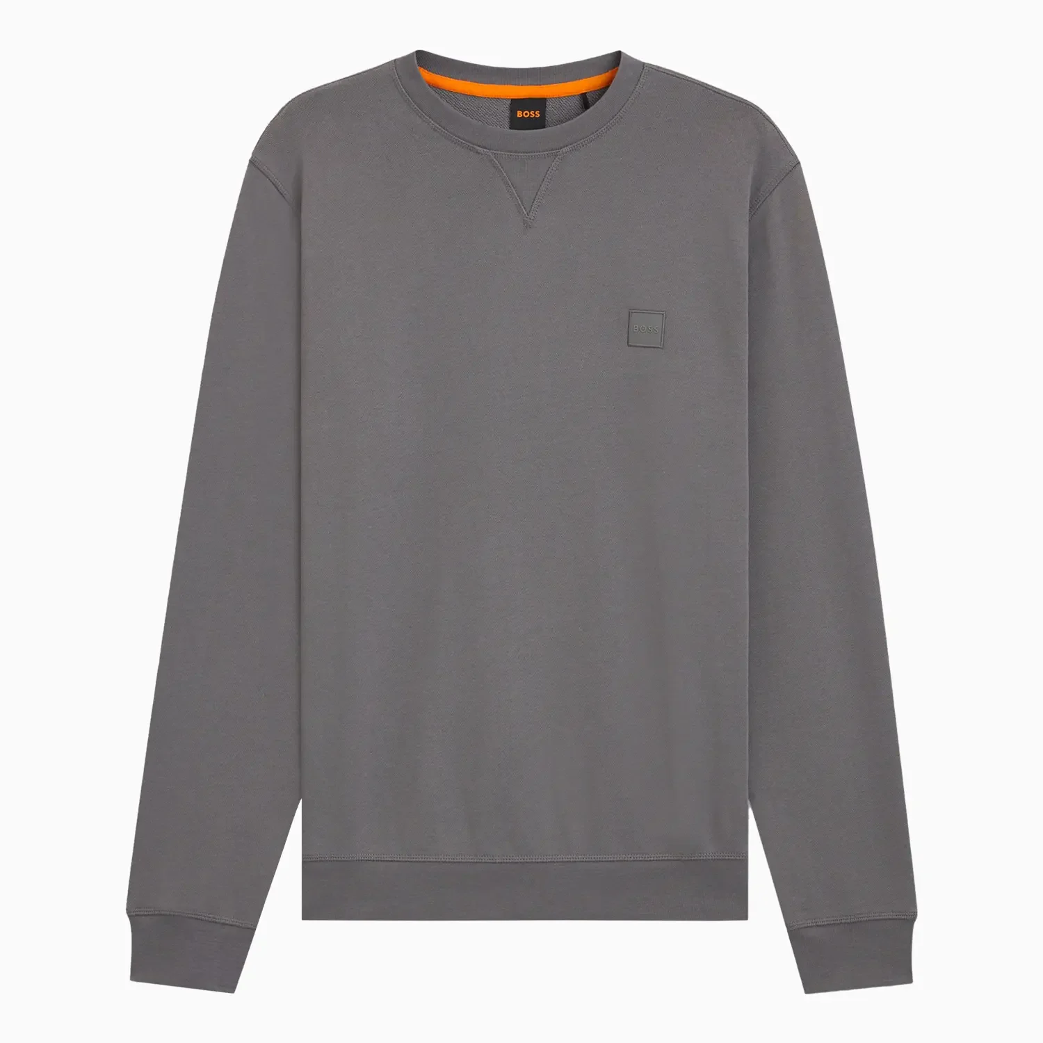 Men's Cotton Terry Sweatshirt with Logo Patch - Image 2