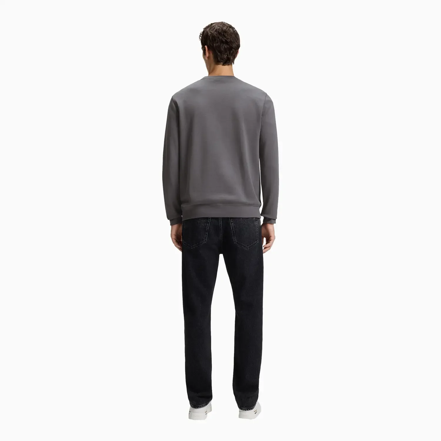 Men's Cotton Terry Sweatshirt with Logo Patch - Image 4