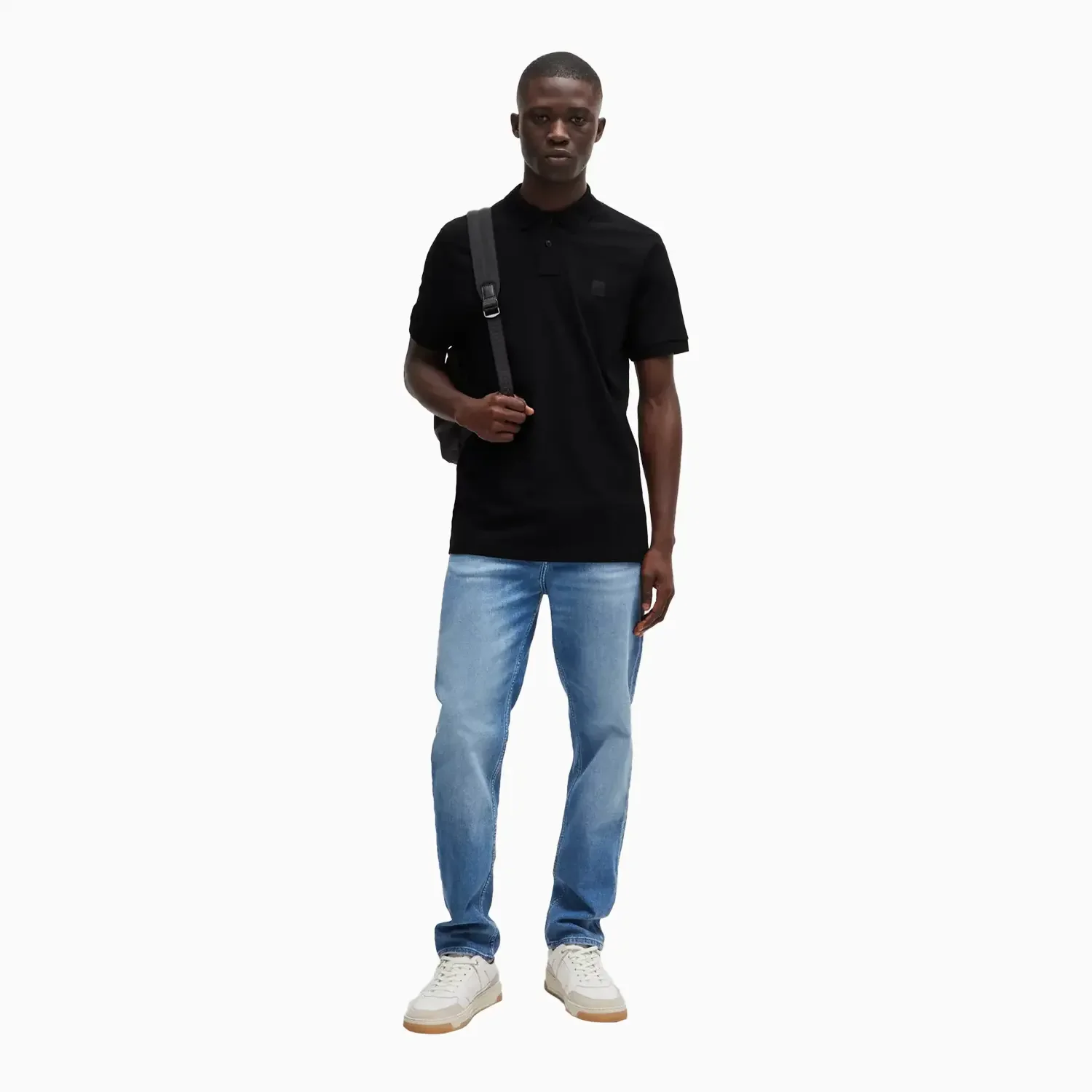 Men's Extra Slim Fit Stretch Polo Shirt With Logo Tape - Image 5