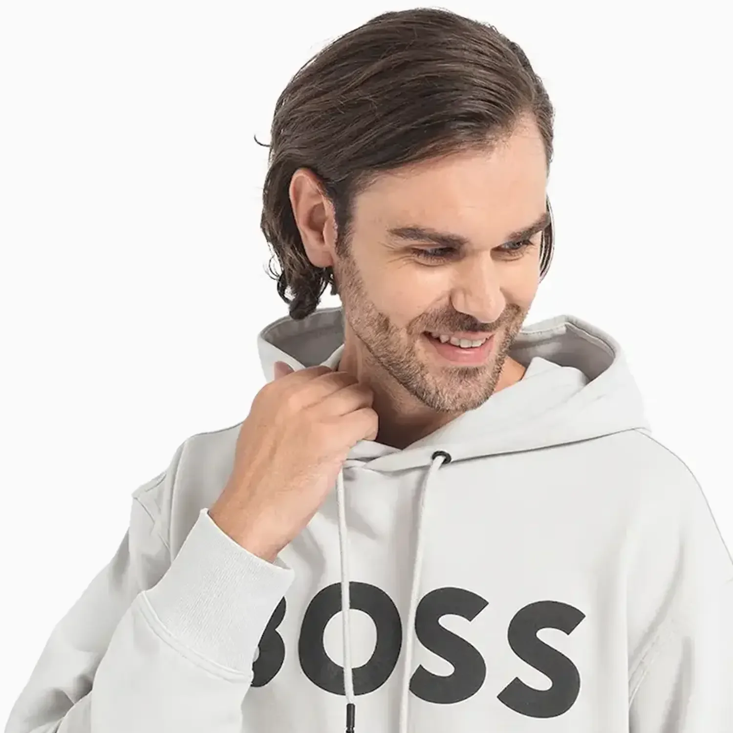 Men's Logo Print Hoodie In French Terry Cotton - Image 4