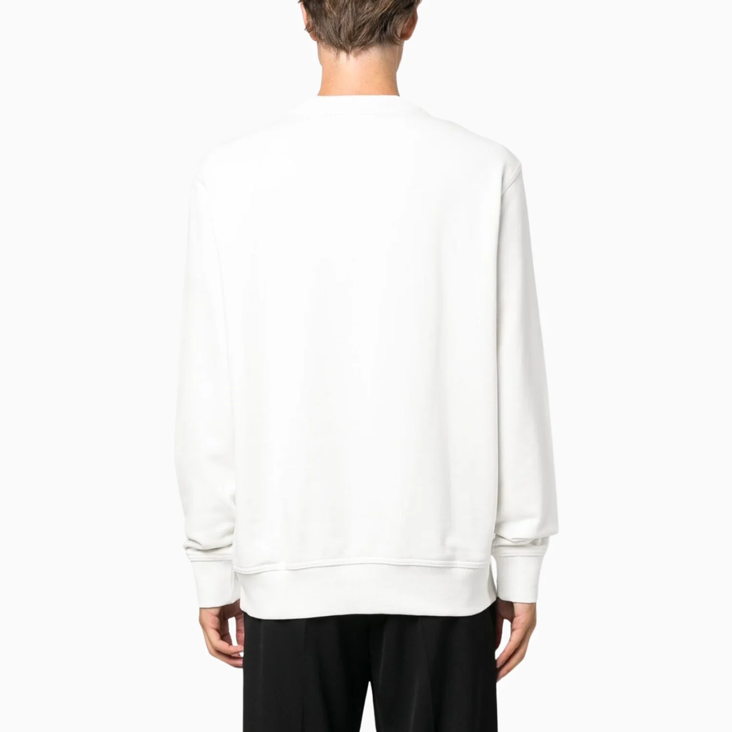 Men's Relaxed Fit Cotton Terry With Rubber Print Logo Sweatshirt - Image 2