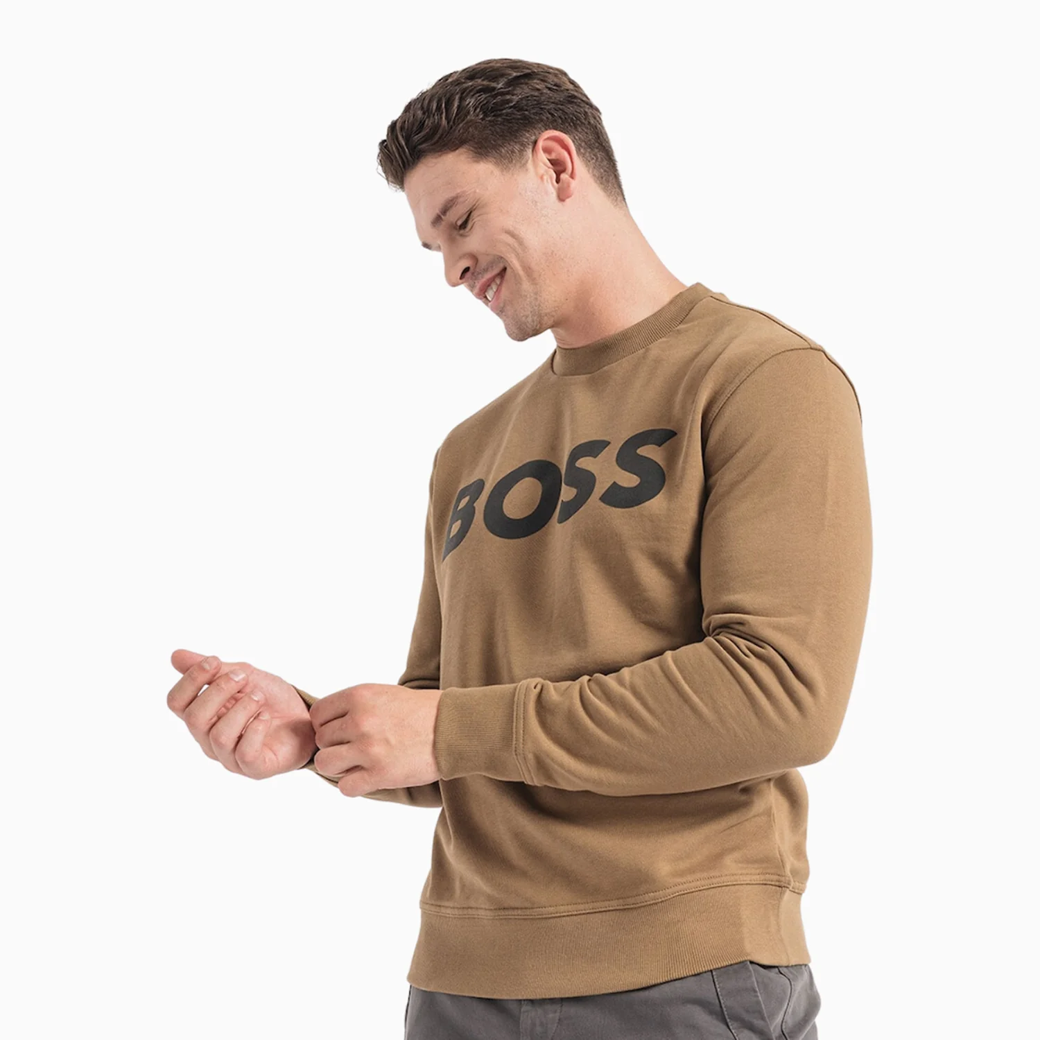 Men's Relaxed Fit Cotton Terry With Rubber Print Logo Sweatshirt - Image 2